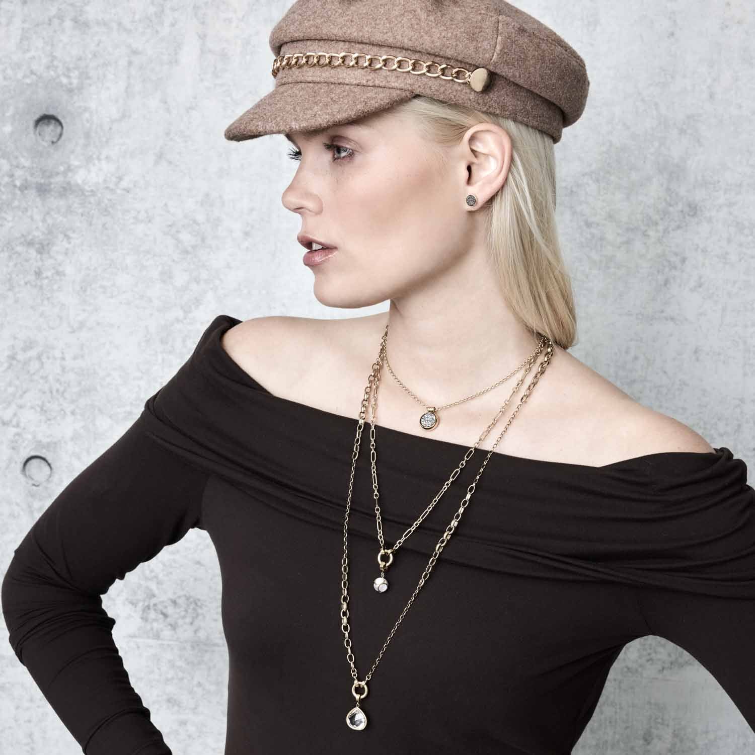 Halskette SUZANNE Clip & Mix gold 80 cm
