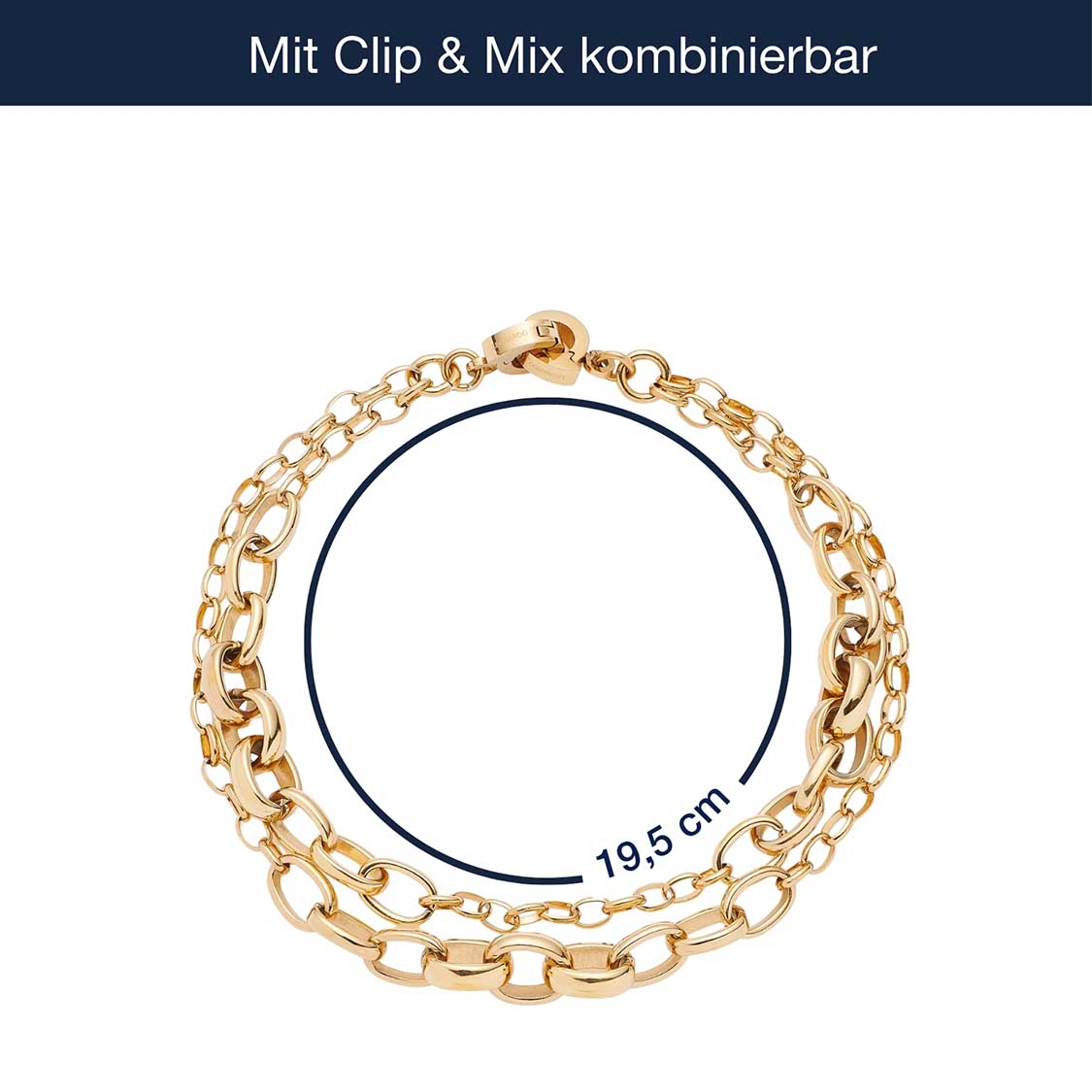 Armband SUZANNE Clip & Mix gold