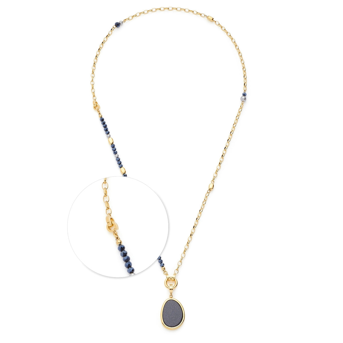 Set Halskette CHARLENE 50 cm gold