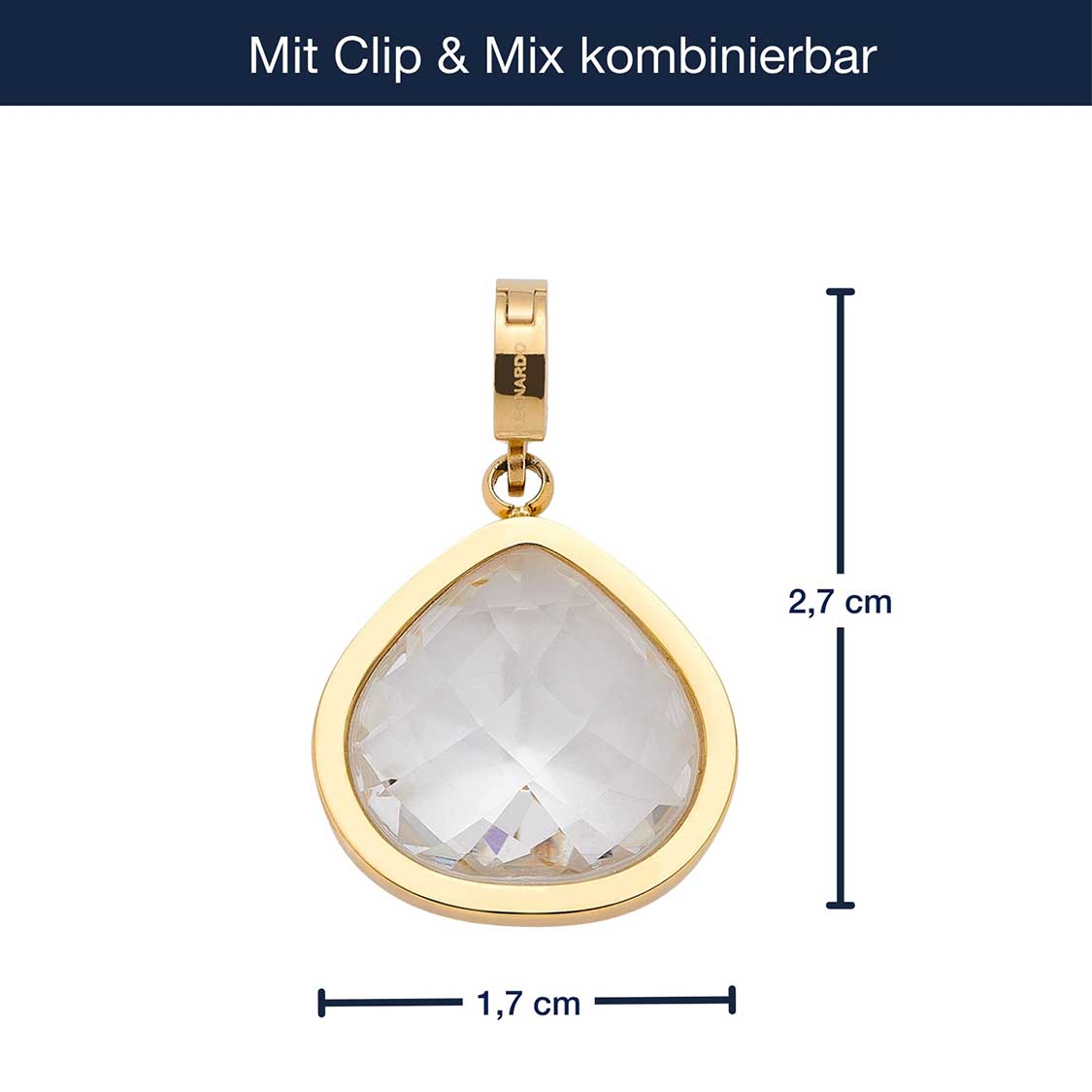 Anhänger JUVINGA WHITE Clip & Mix gold