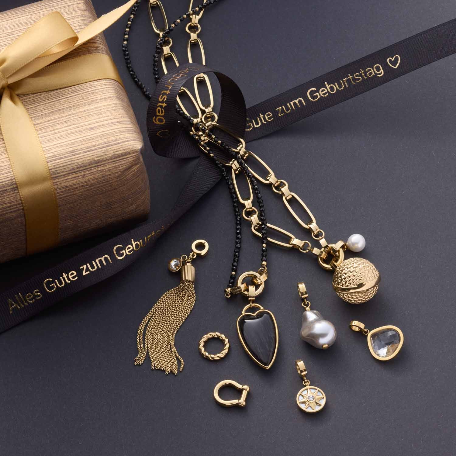Anhänger JUVINGA WHITE Clip & Mix gold