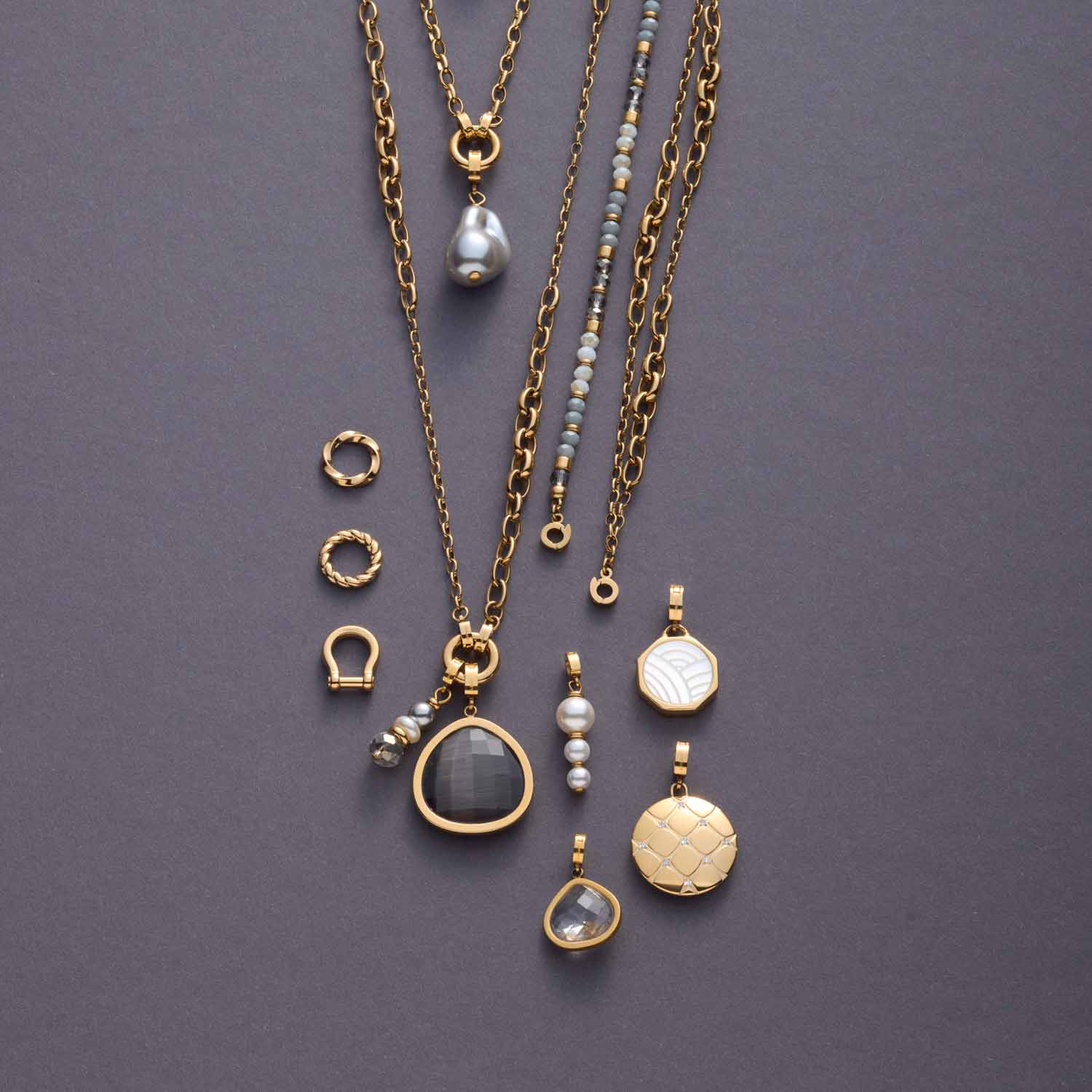 Anhänger JUVINGA WHITE Clip & Mix gold