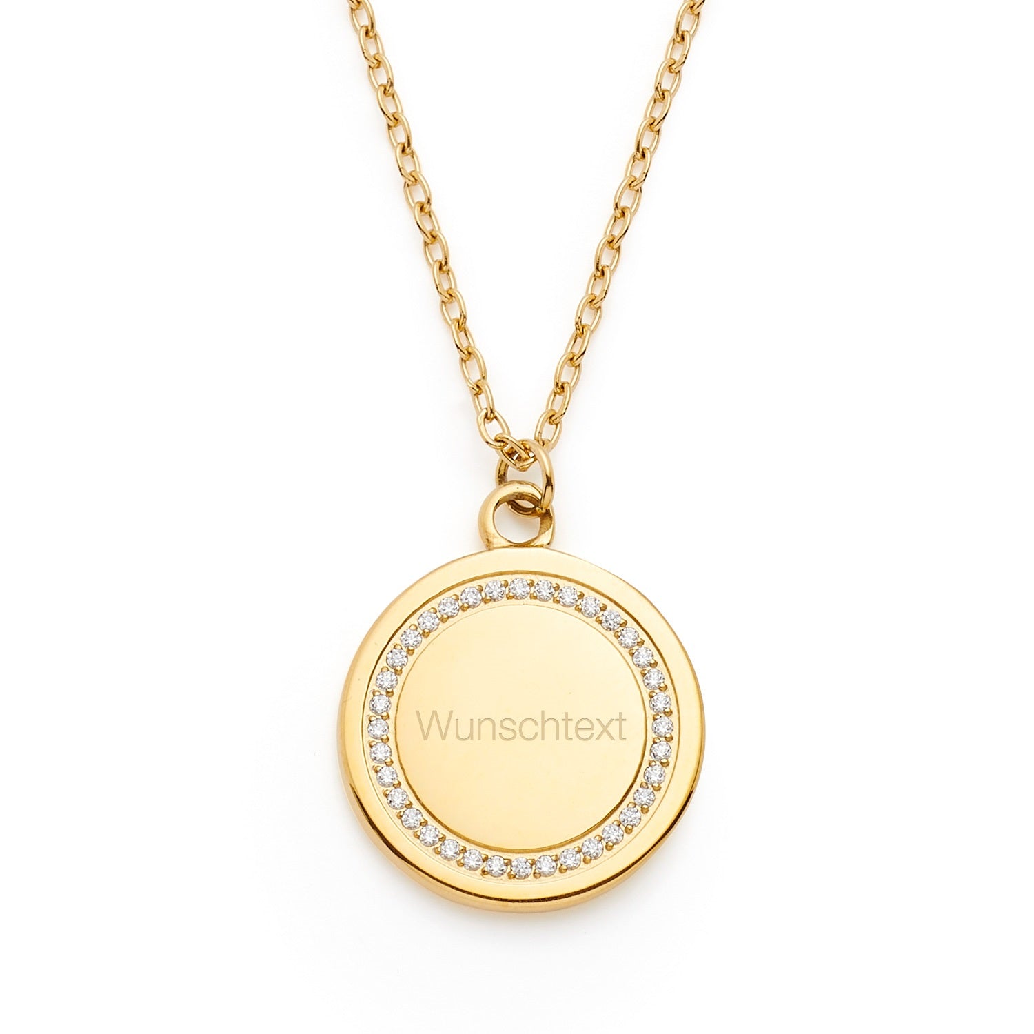 Halskette FERRARA 45 cm gold mit persönlicher Gravur