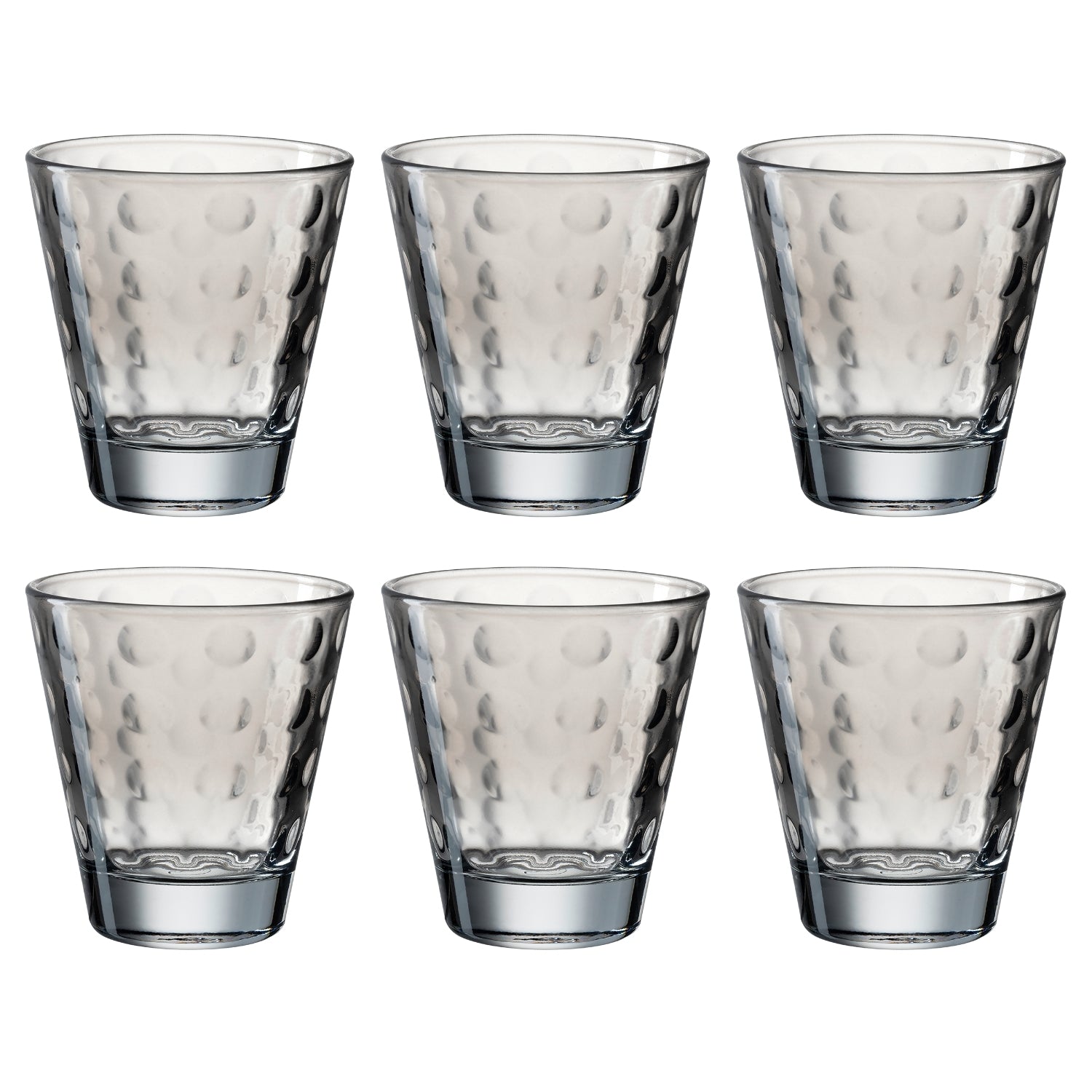 Trinkglas OPTIC 215 ml grau 6er-Set