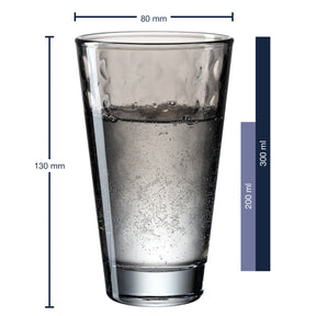 Trinkglas OPTIC 6er-Set 300 ml grau