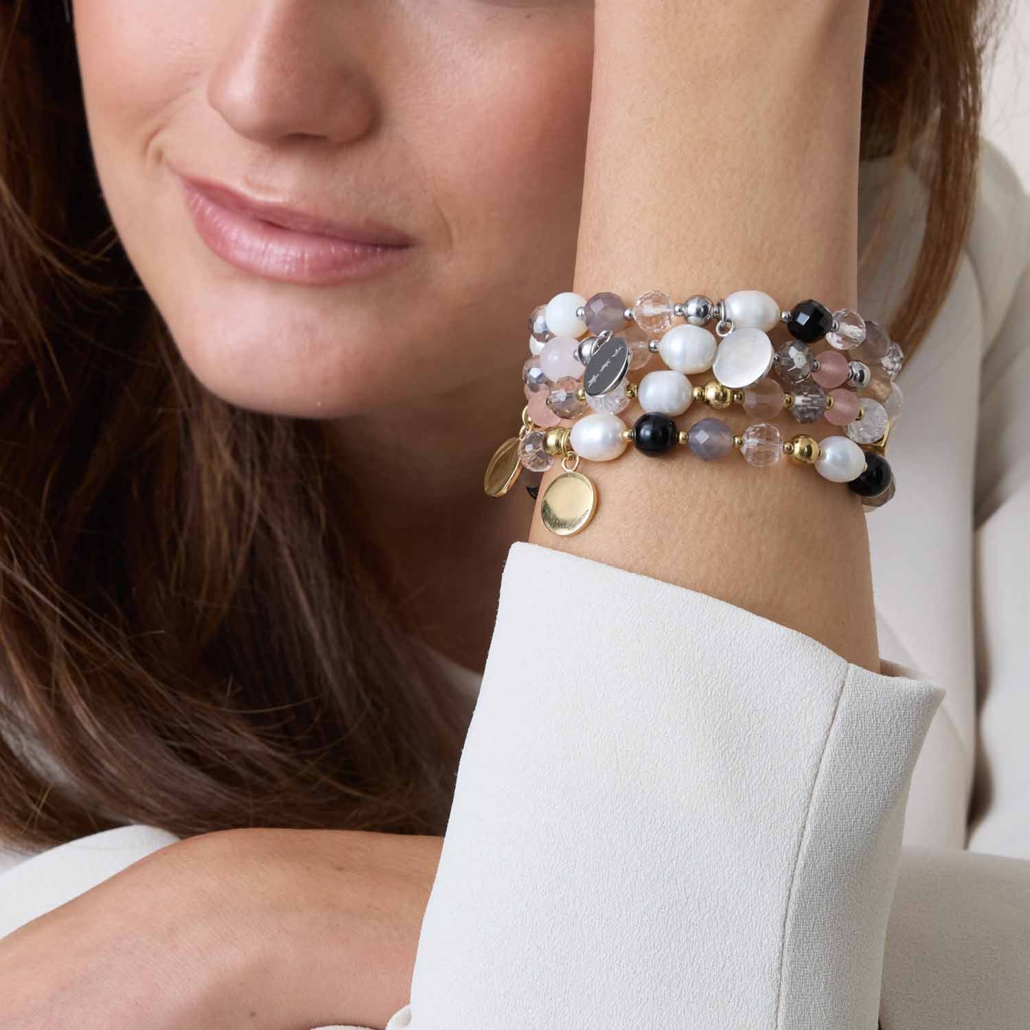 Armband HOPE silber/rose