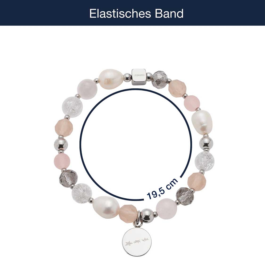 Armband HOPE silber/rose