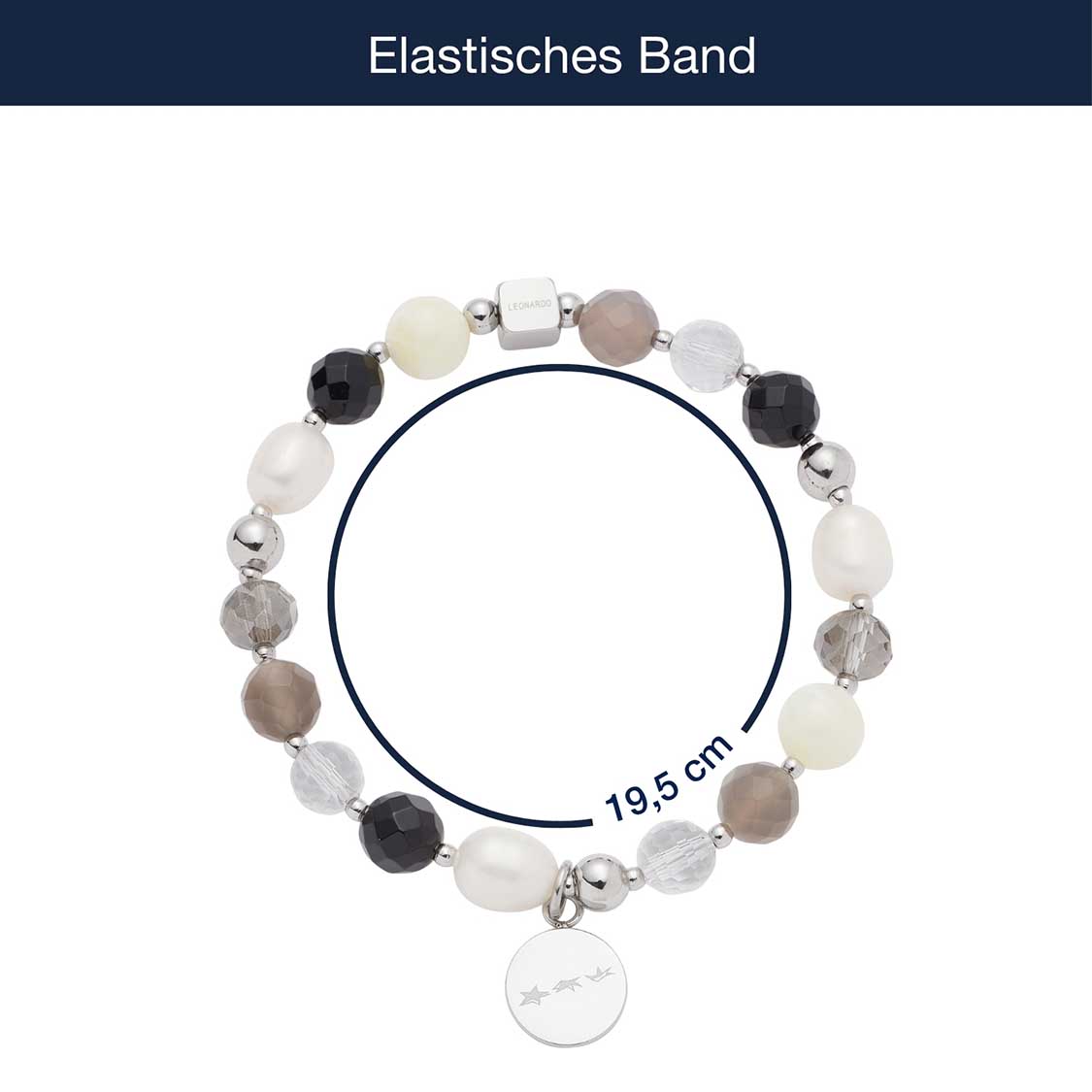 Armband HOPE silber/grau