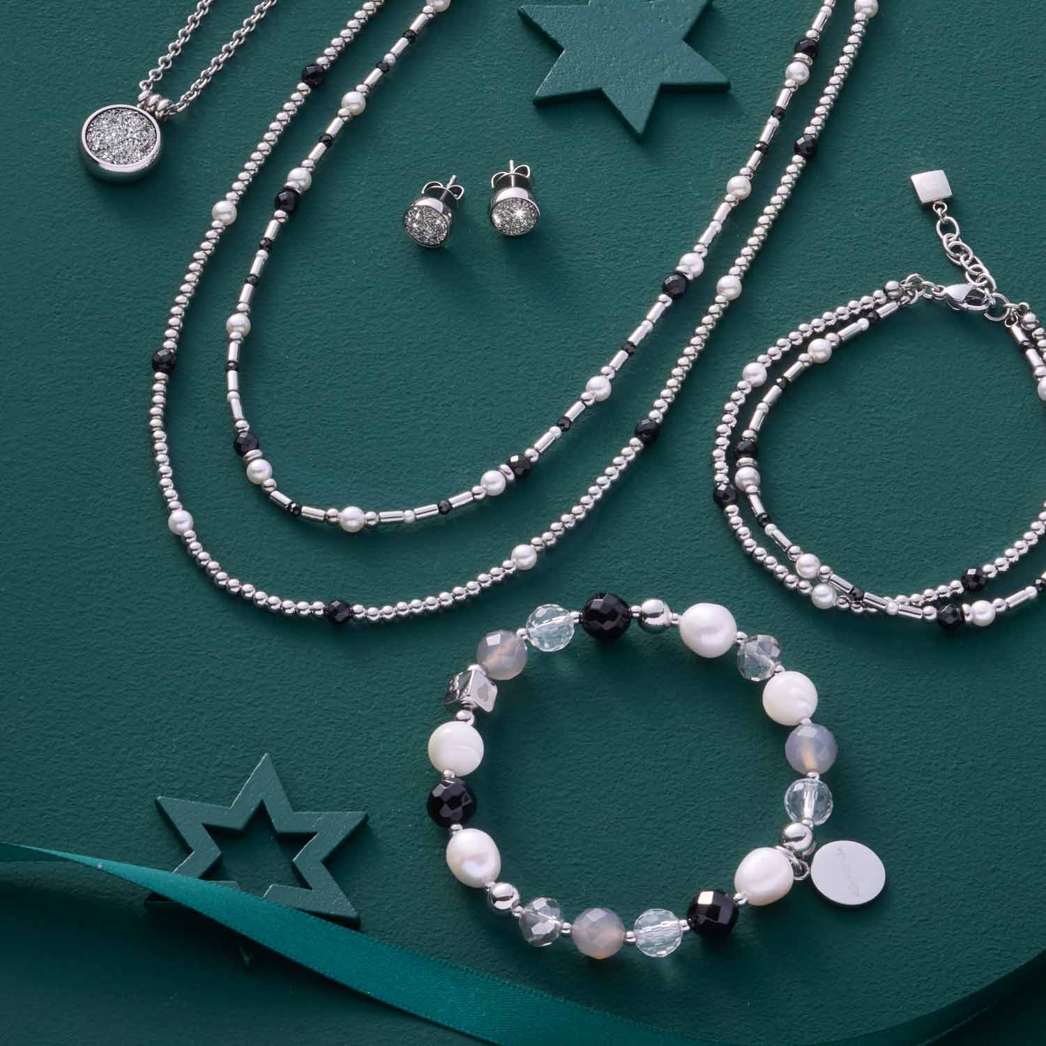 Armband HOPE silber/grau