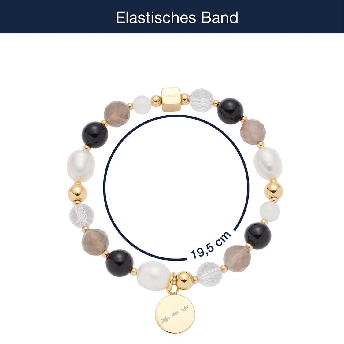 Armband HOPE gold/grau