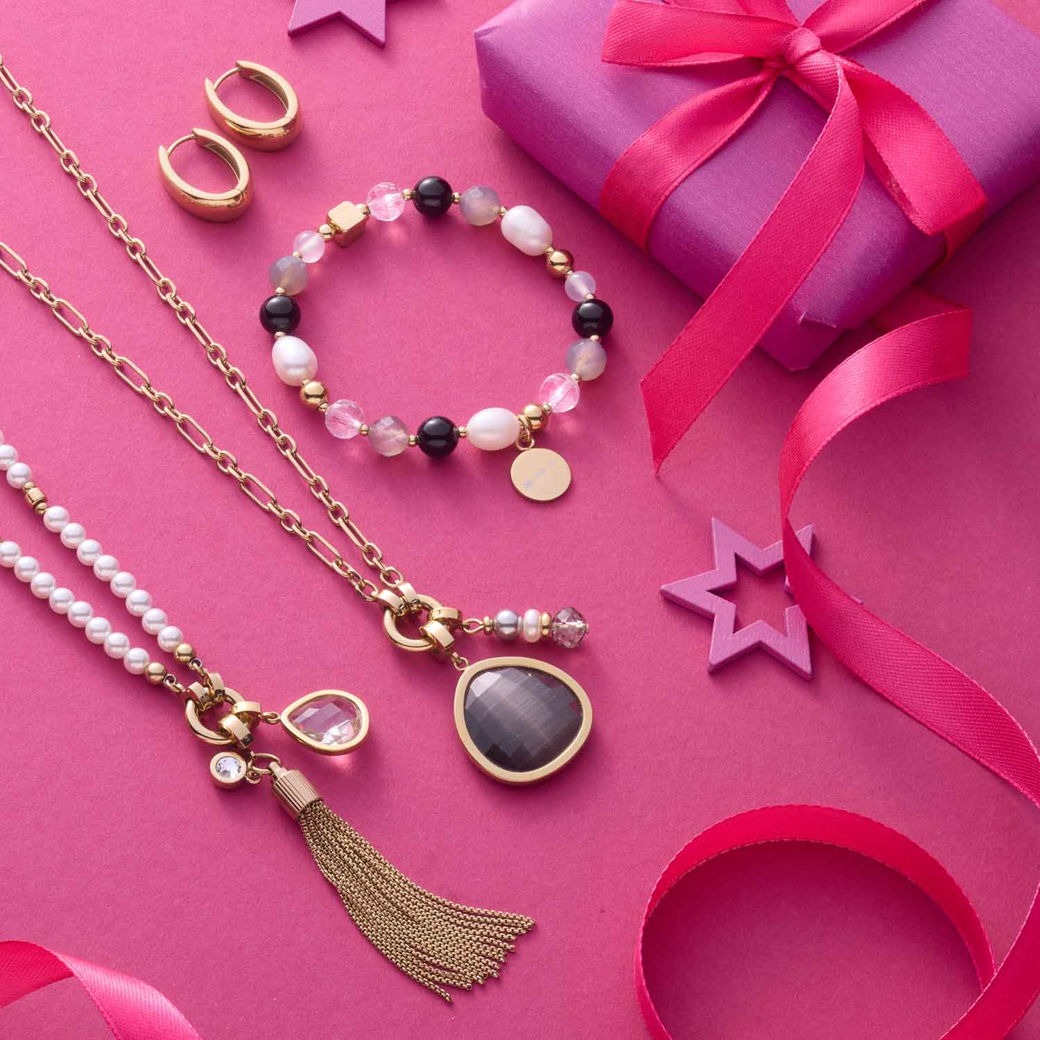 Armband HOPE gold/grau