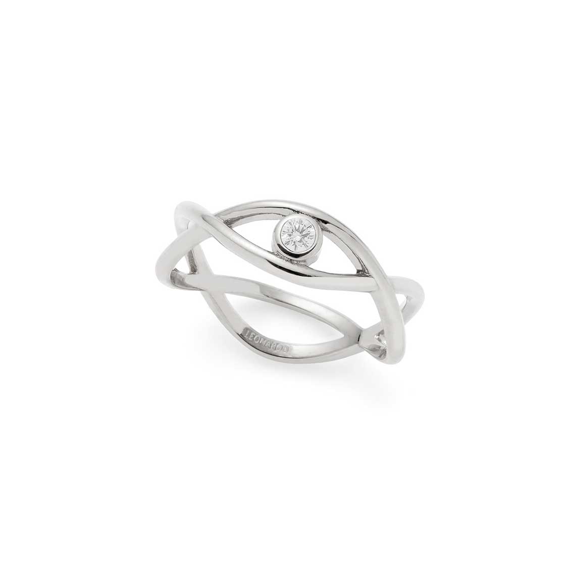 Ring TAVARI 17 CIAO in Silber mit Zirkonia, Draufsicht