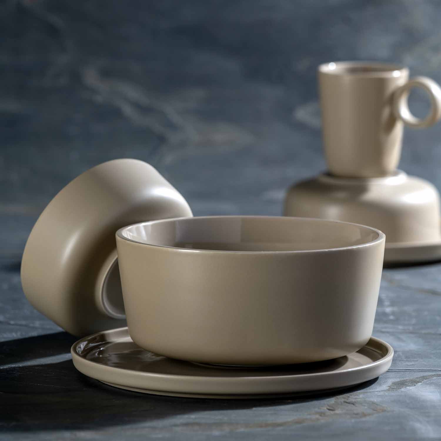Keramikschale ROMA 23 cm beige