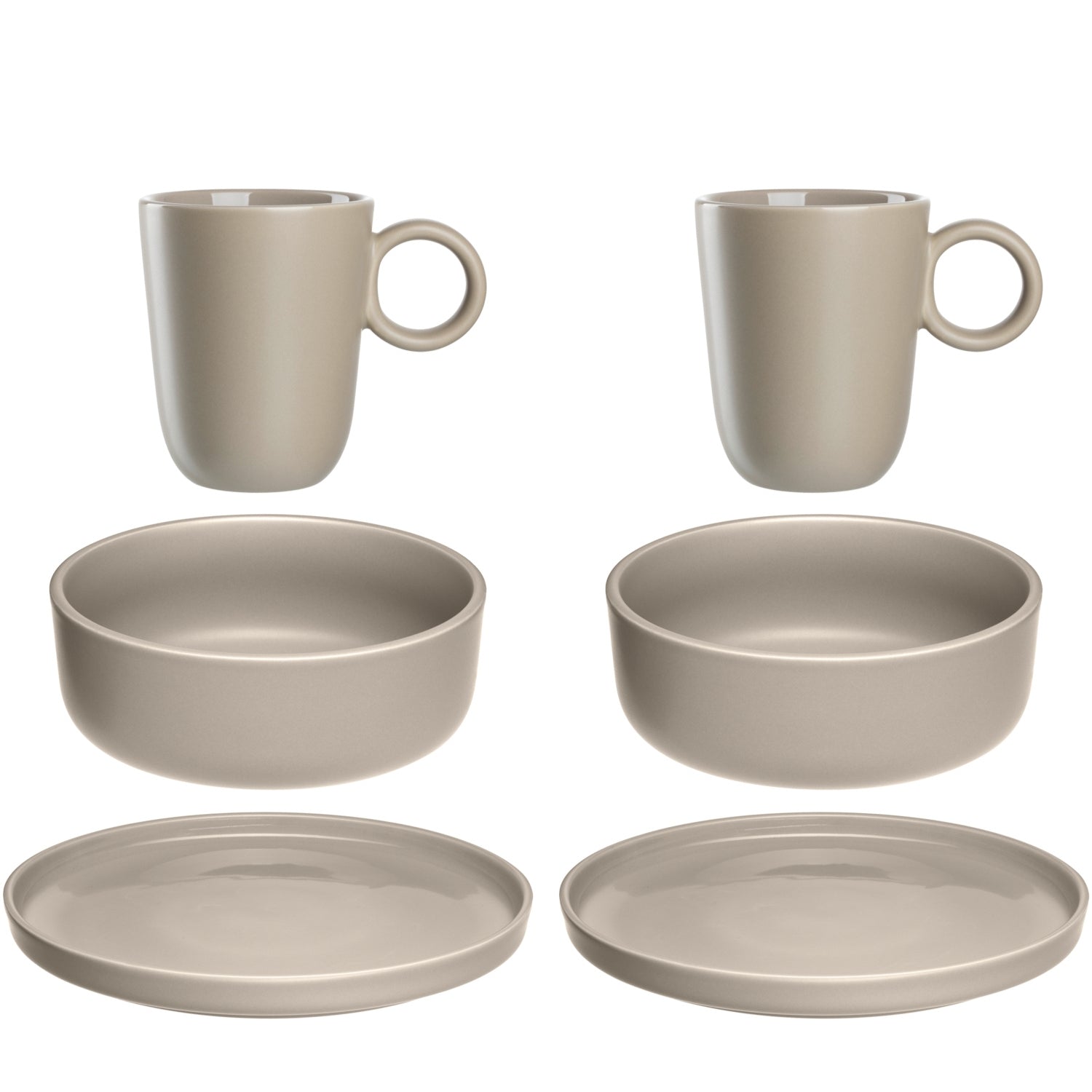 Geschirrset ROMA beige 6-teilig