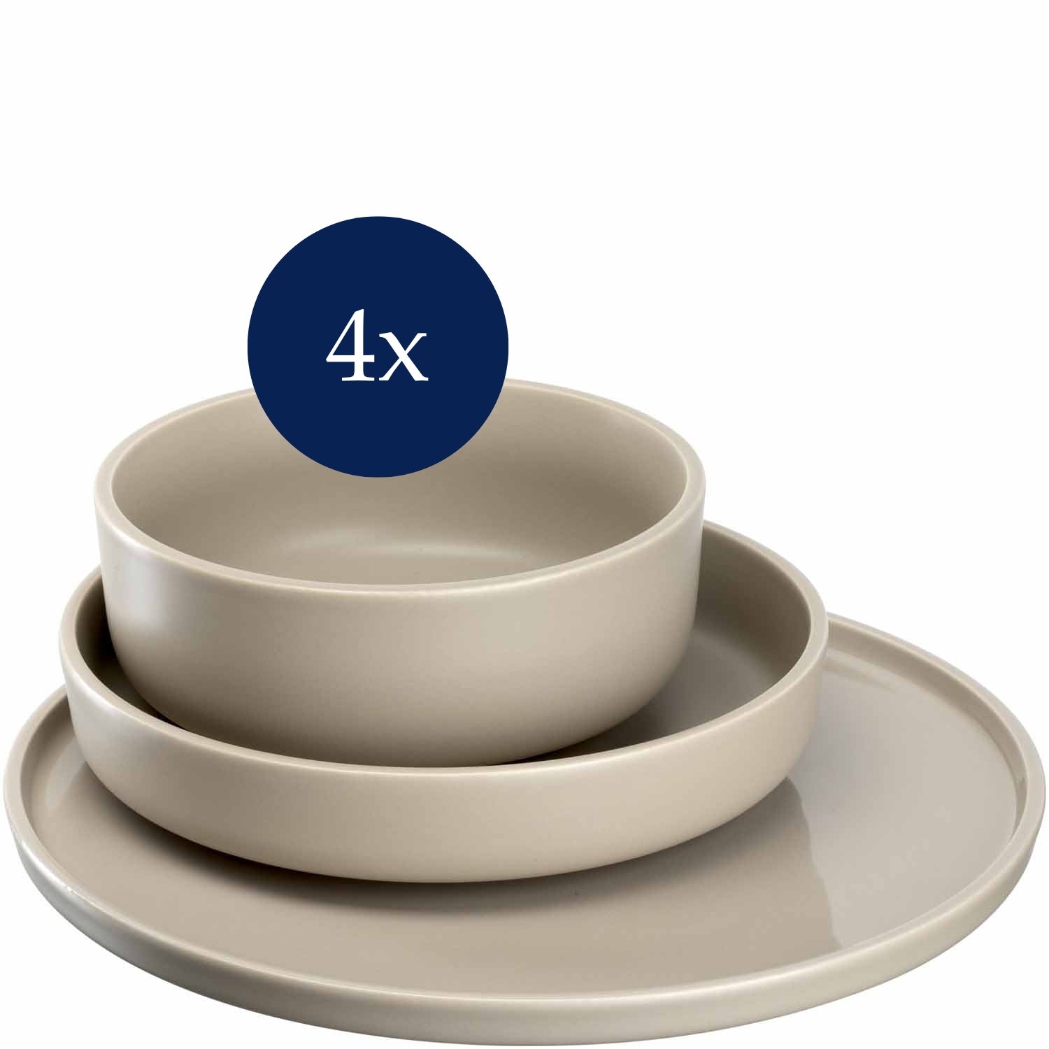 Geschirrset ROMA beige 12-teilig
