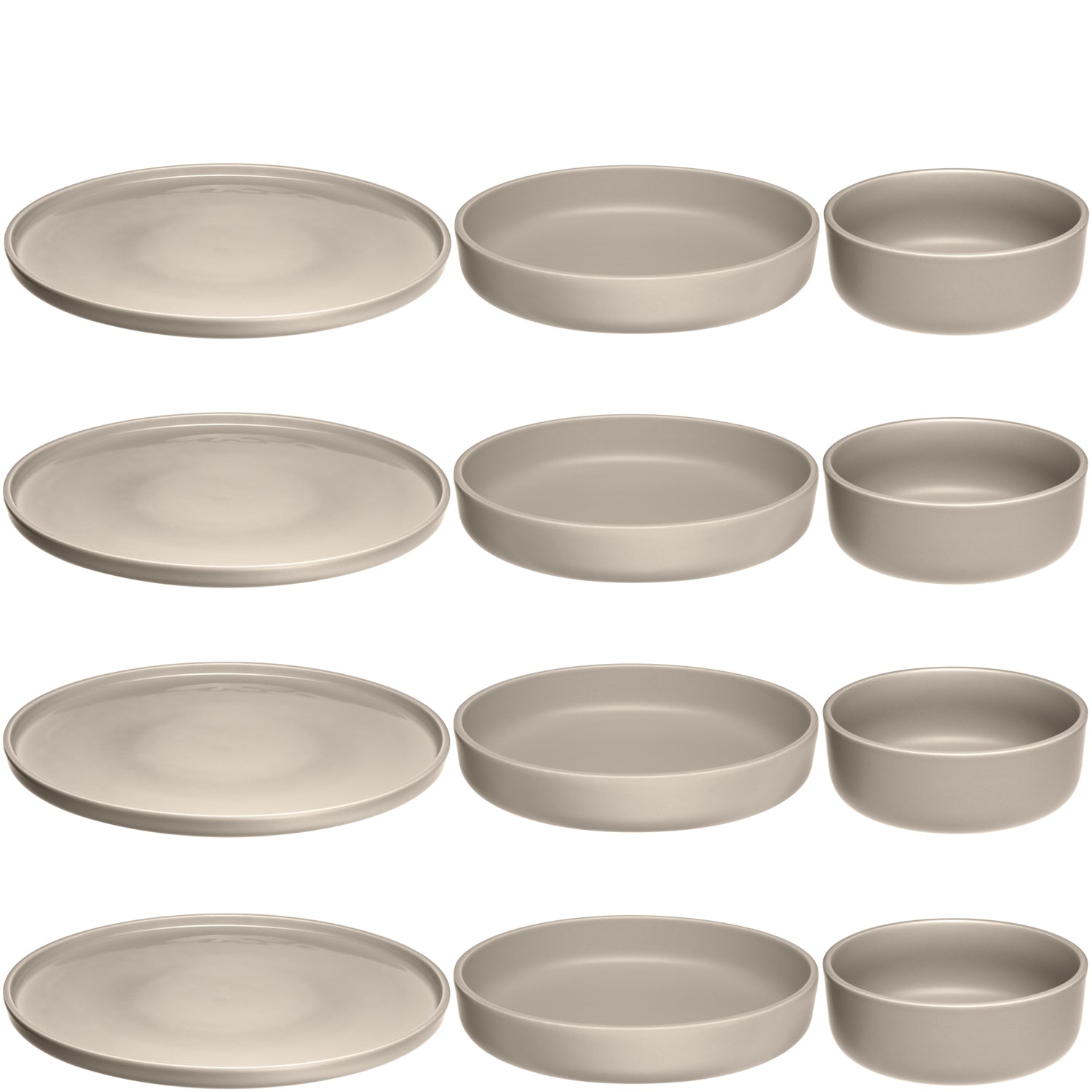Geschirrset ROMA beige 12-teilig