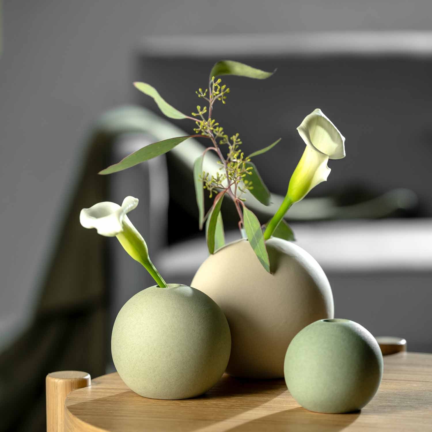 Keramikvase BOLLA 9 cm hellgrün