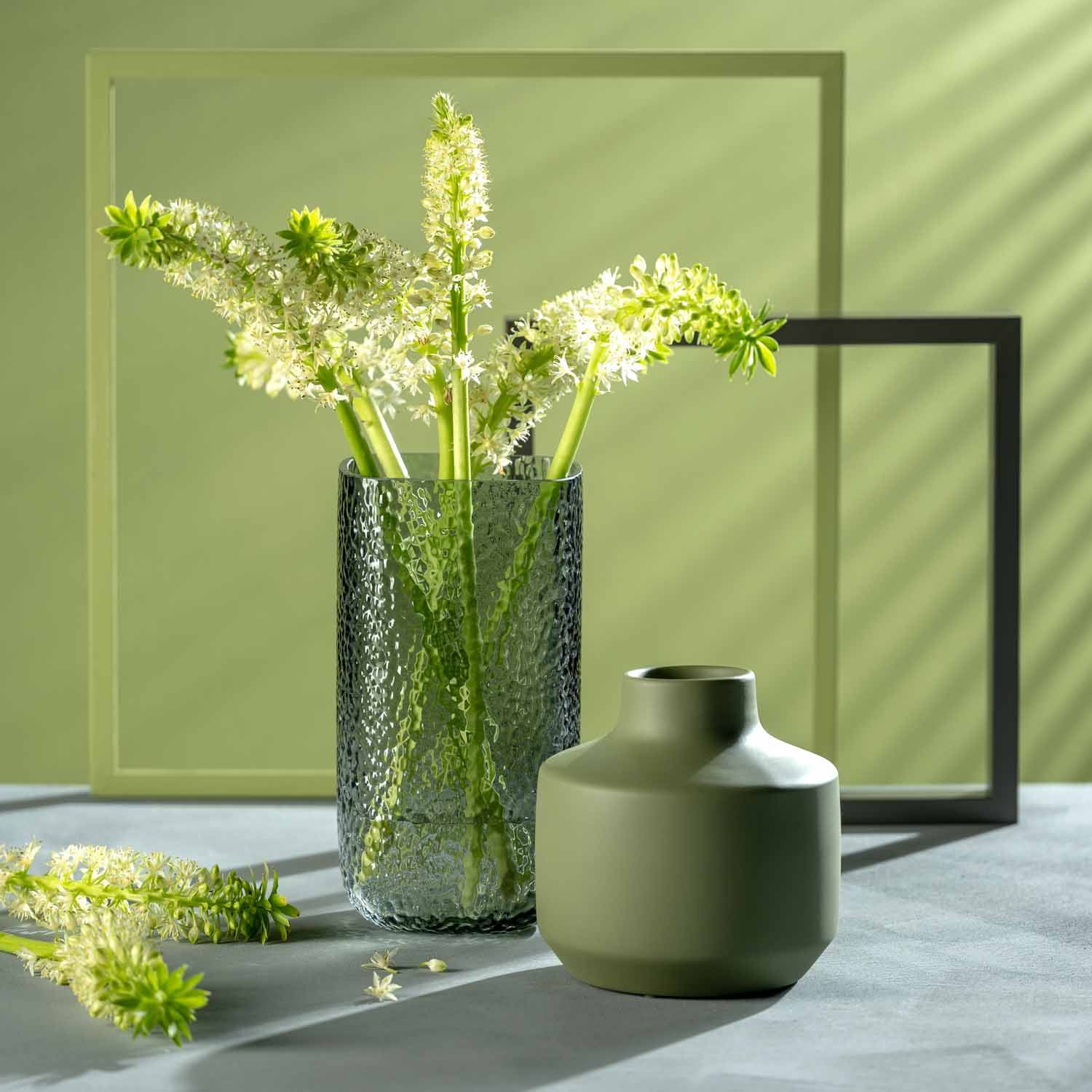 Keramikvase MILANO 19 cm grün