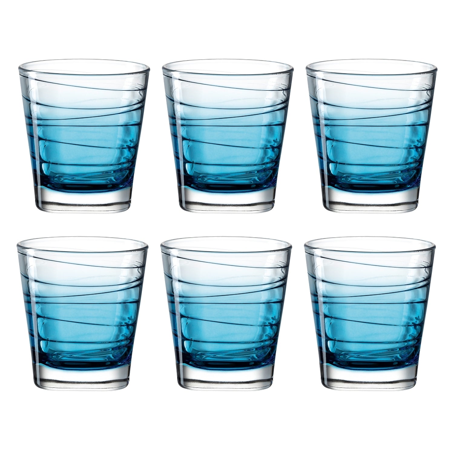 Trinkglas VARIO STRUTTURA 250 ml blau 6er-Set – LEONARDO