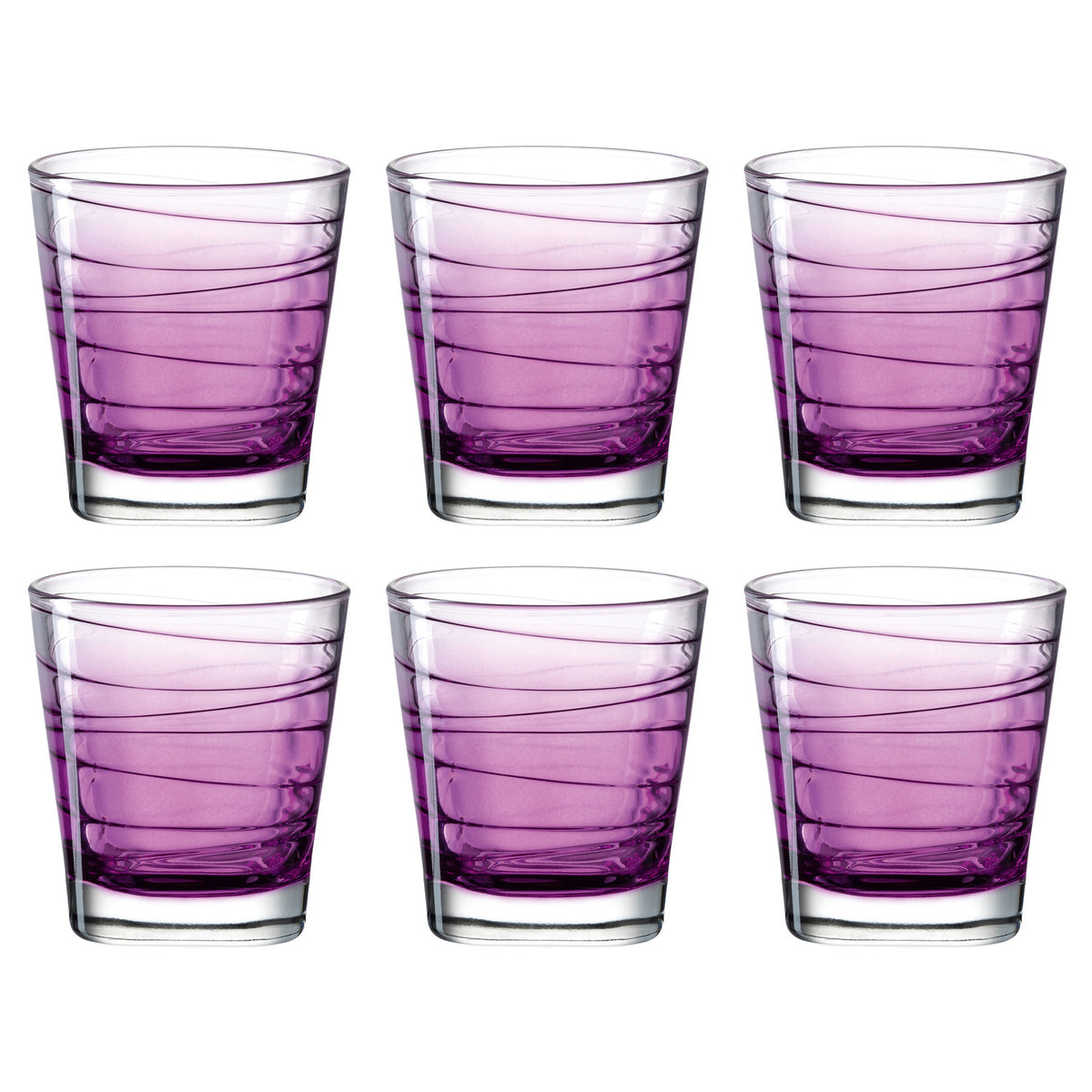 Trinkglas VARIO STRUTTURA 6er-Set 250 ml violett