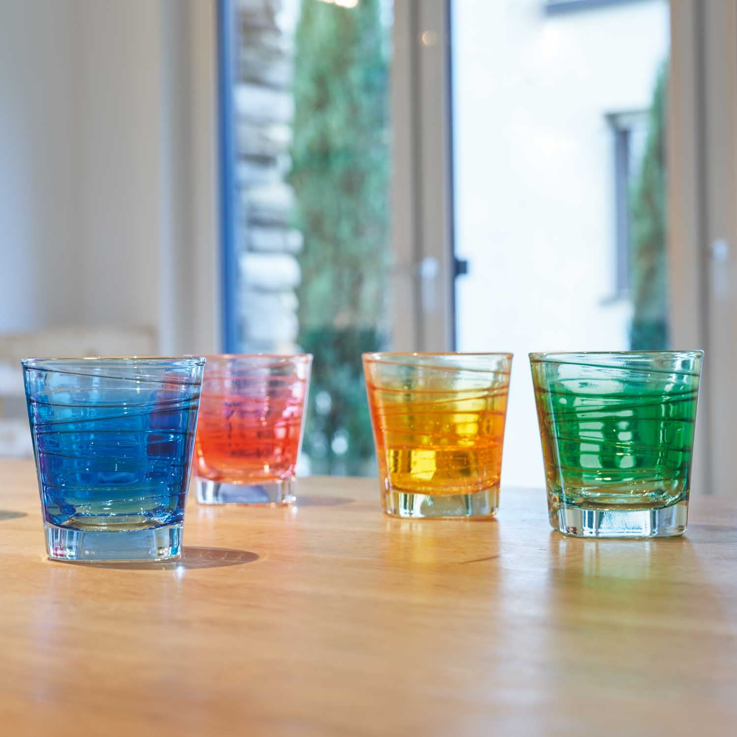 Trinkglas VARIO STRUTTURA 250 ml Farbverlauf 6er-Set