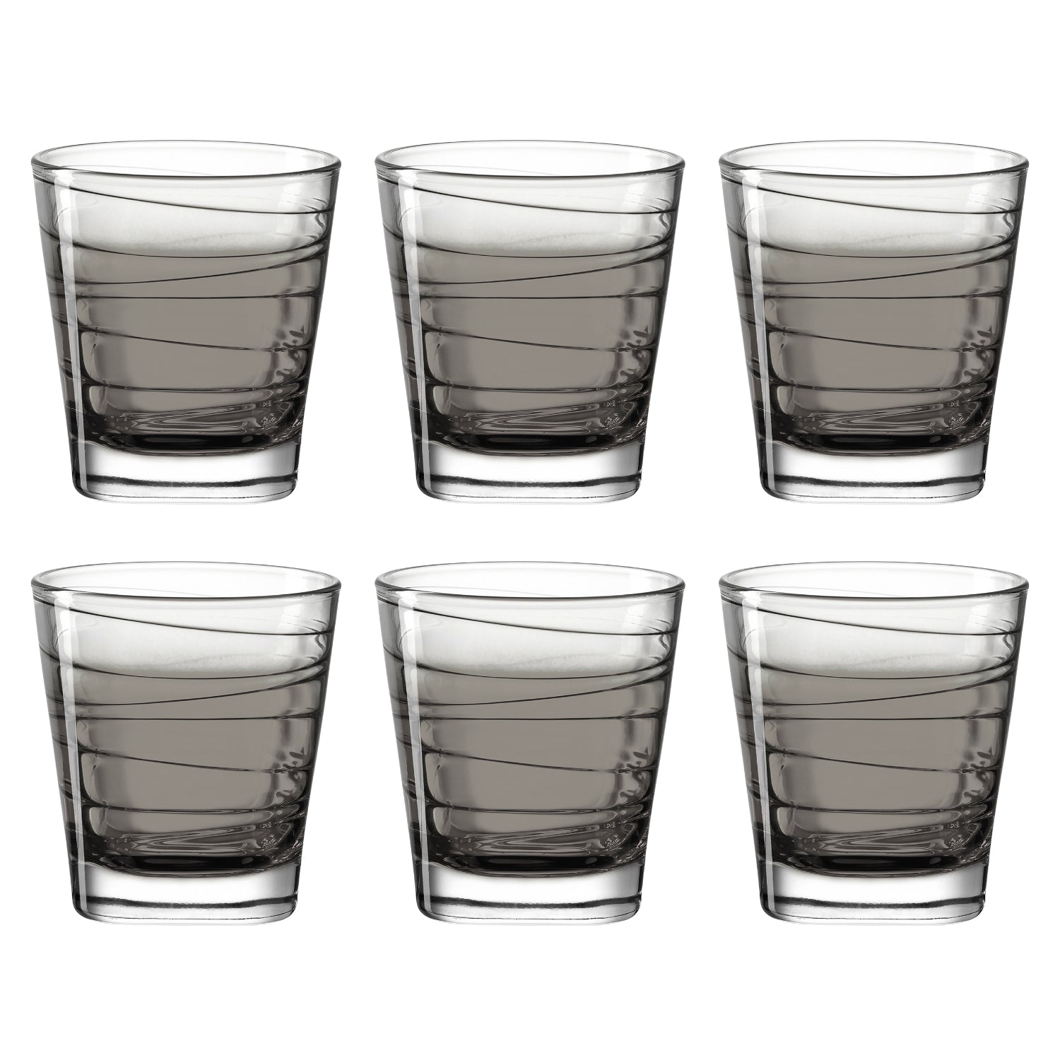 Trinkglas VARIO STRUTTURA 250 ml anthrazit 6er-Set