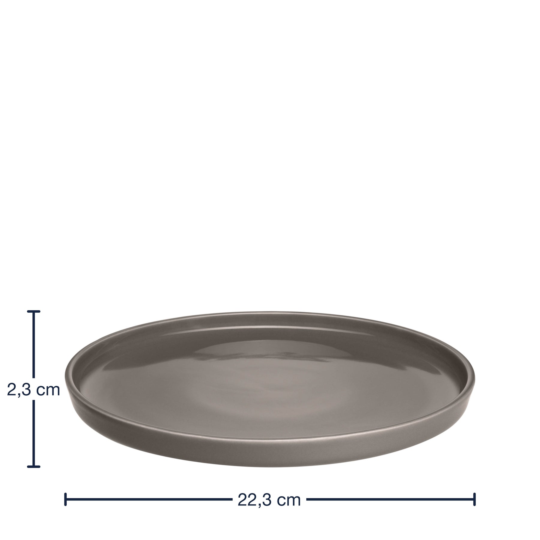 Keramikteller ROMA 22cm taupe