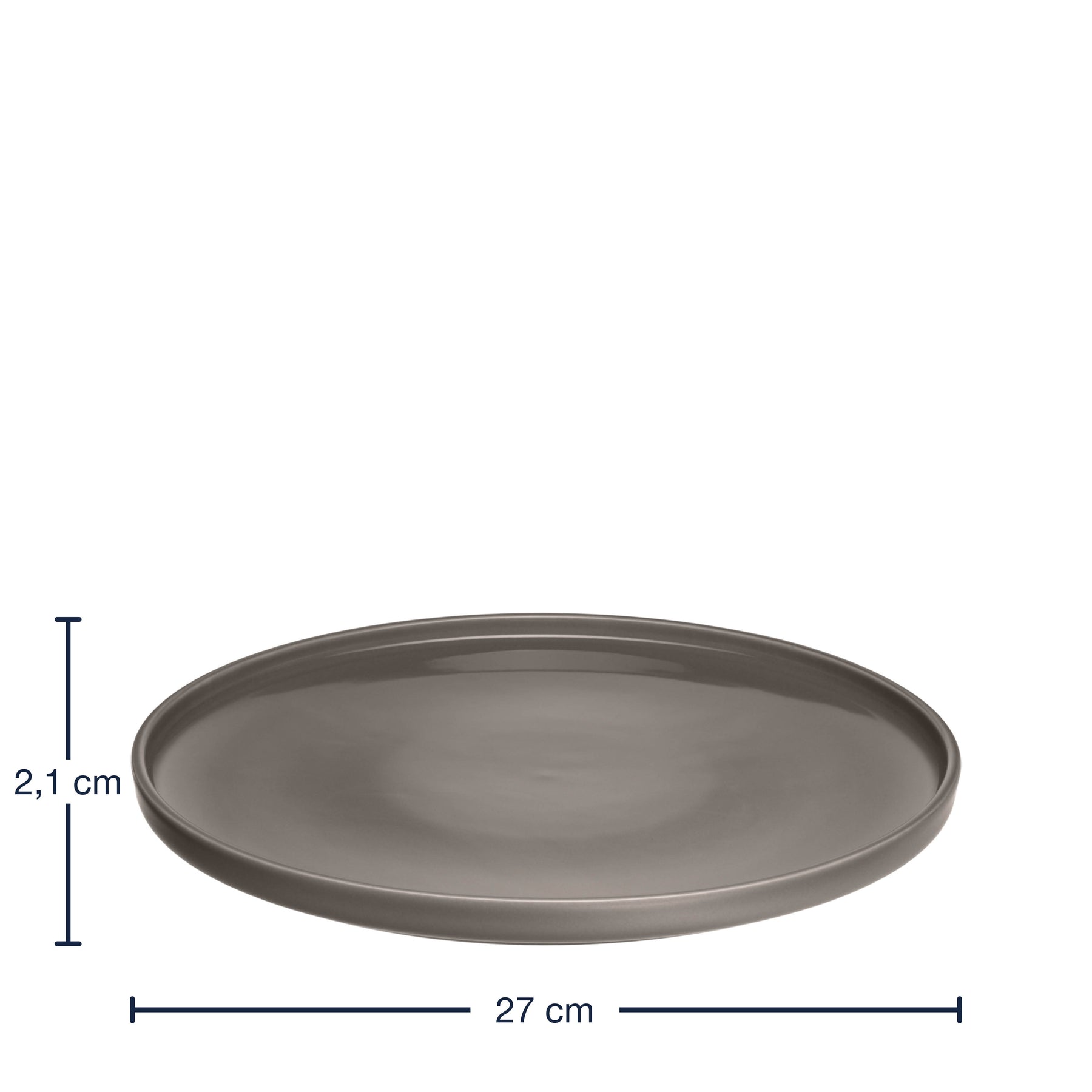 Keramikteller ROMA 27 cm taupe
