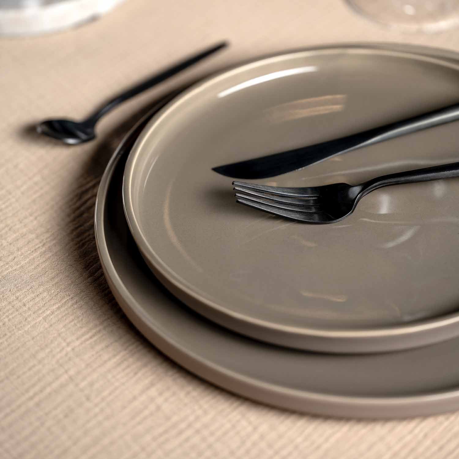 Keramikteller ROMA 27 cm taupe