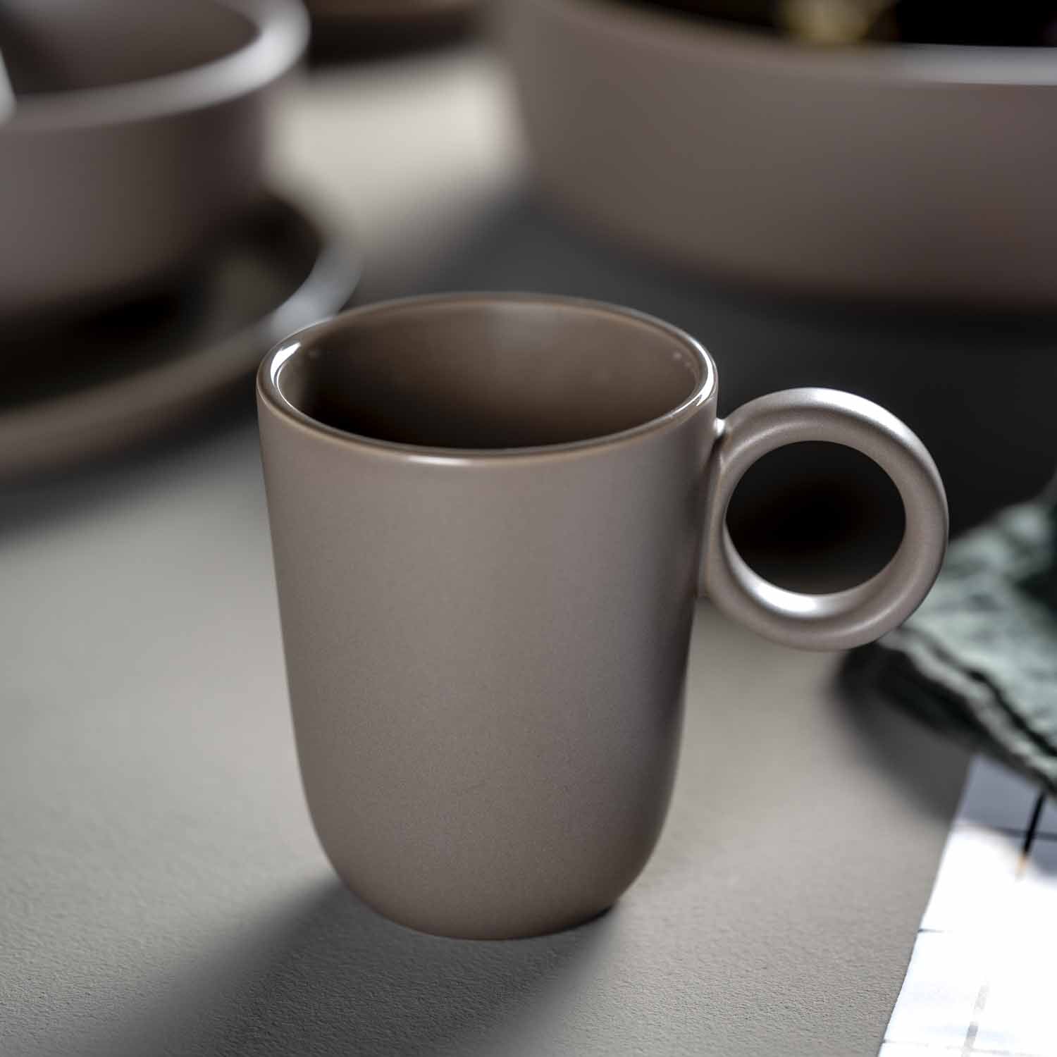 Keramiktasse ROMA 400 ml taupe