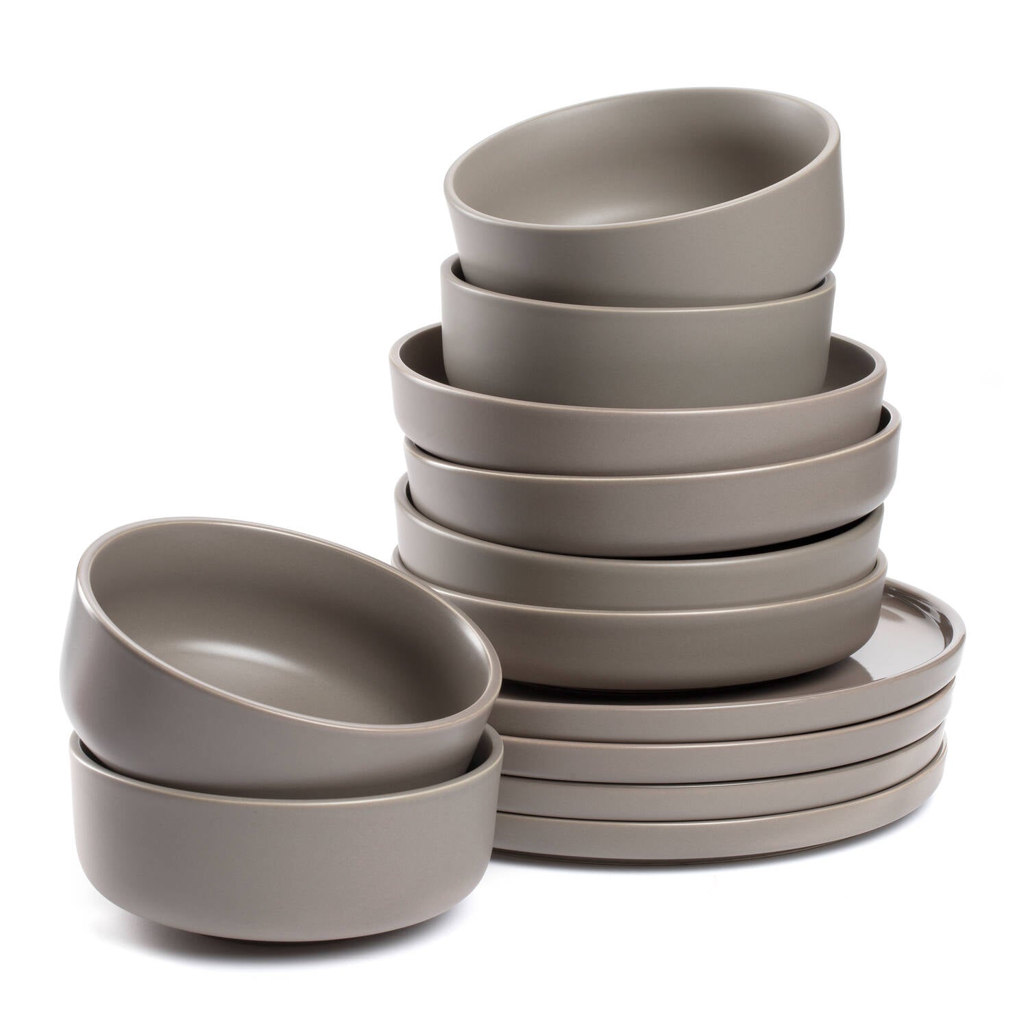 Geschirrset ROMA taupe 12-teilig