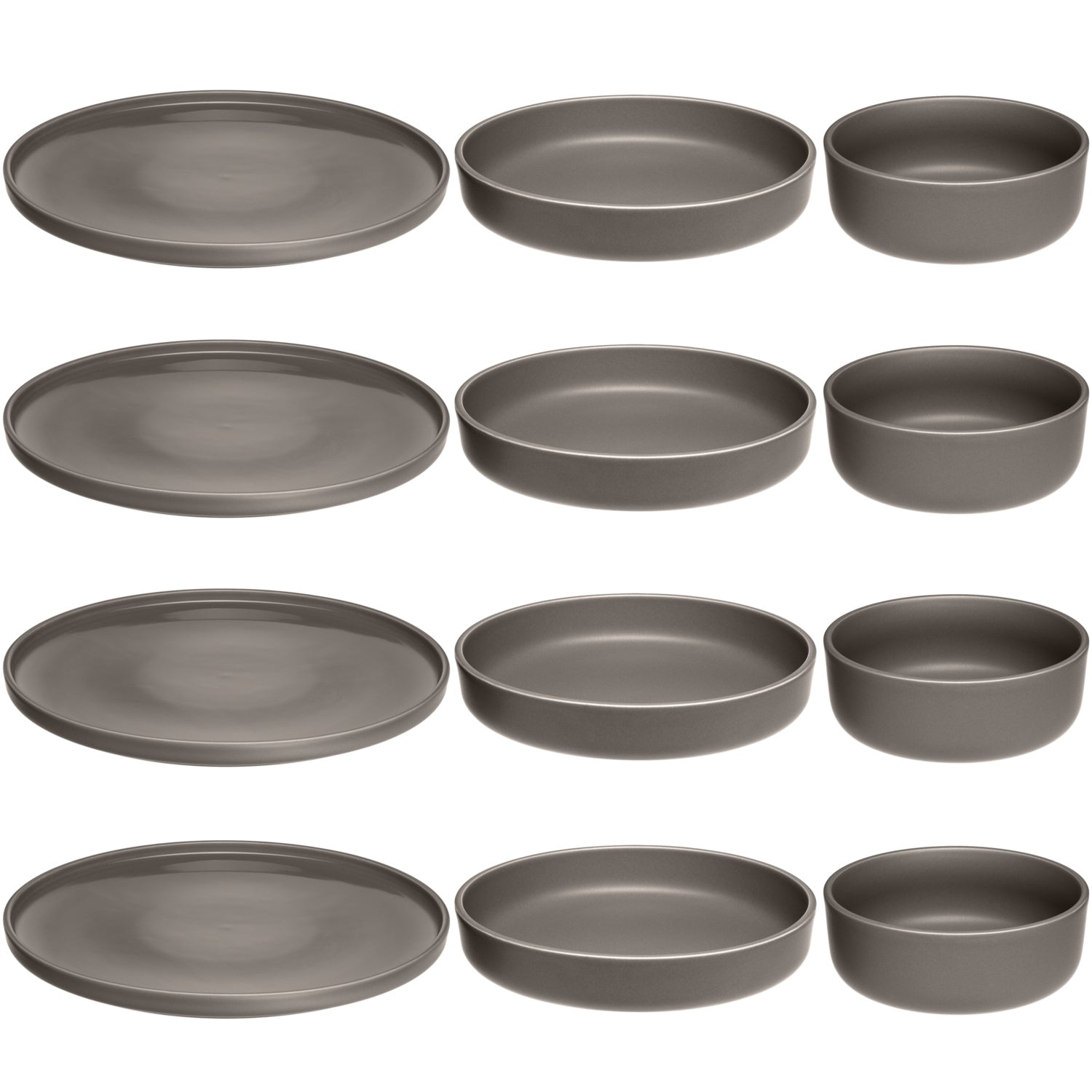 Geschirrset ROMA taupe 12-teilig