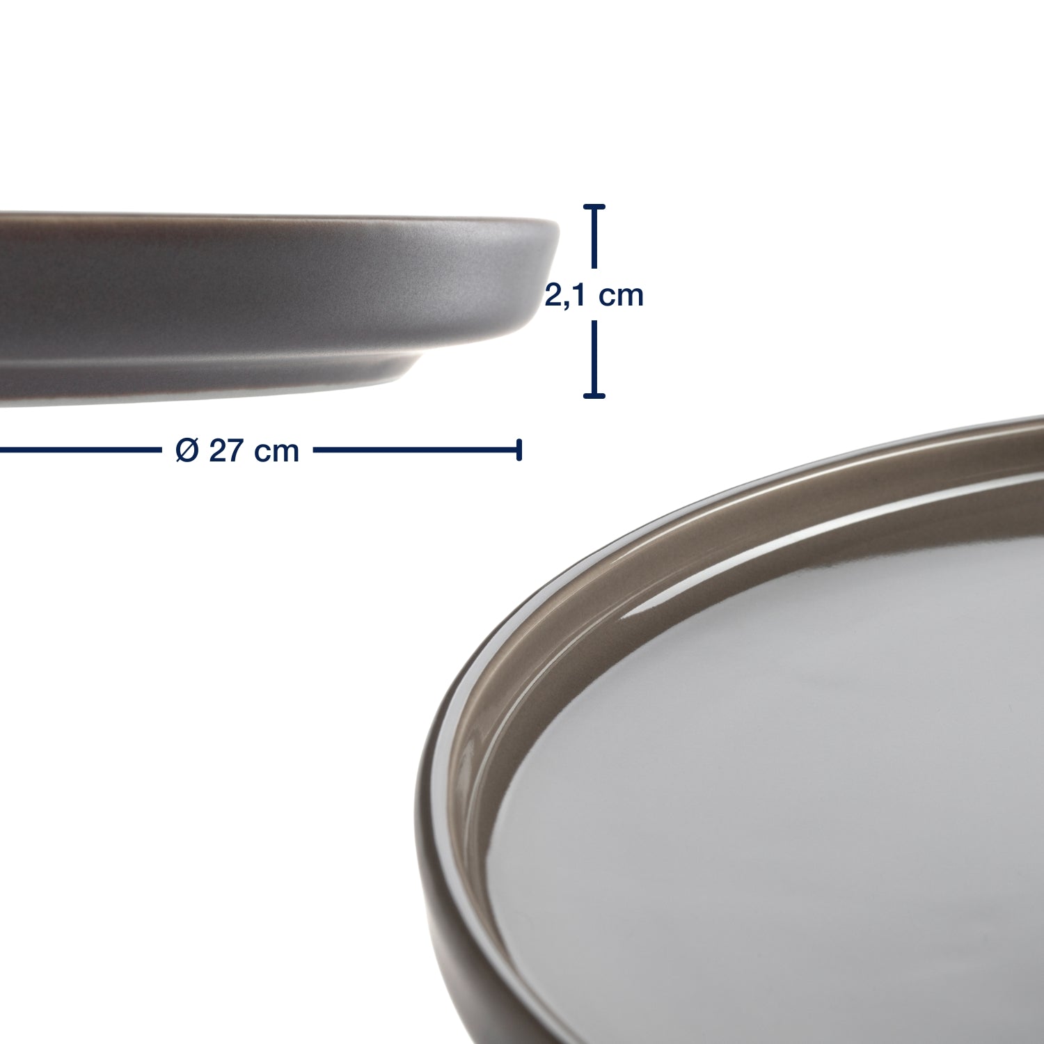 Geschirrset ROMA taupe 12-teilig