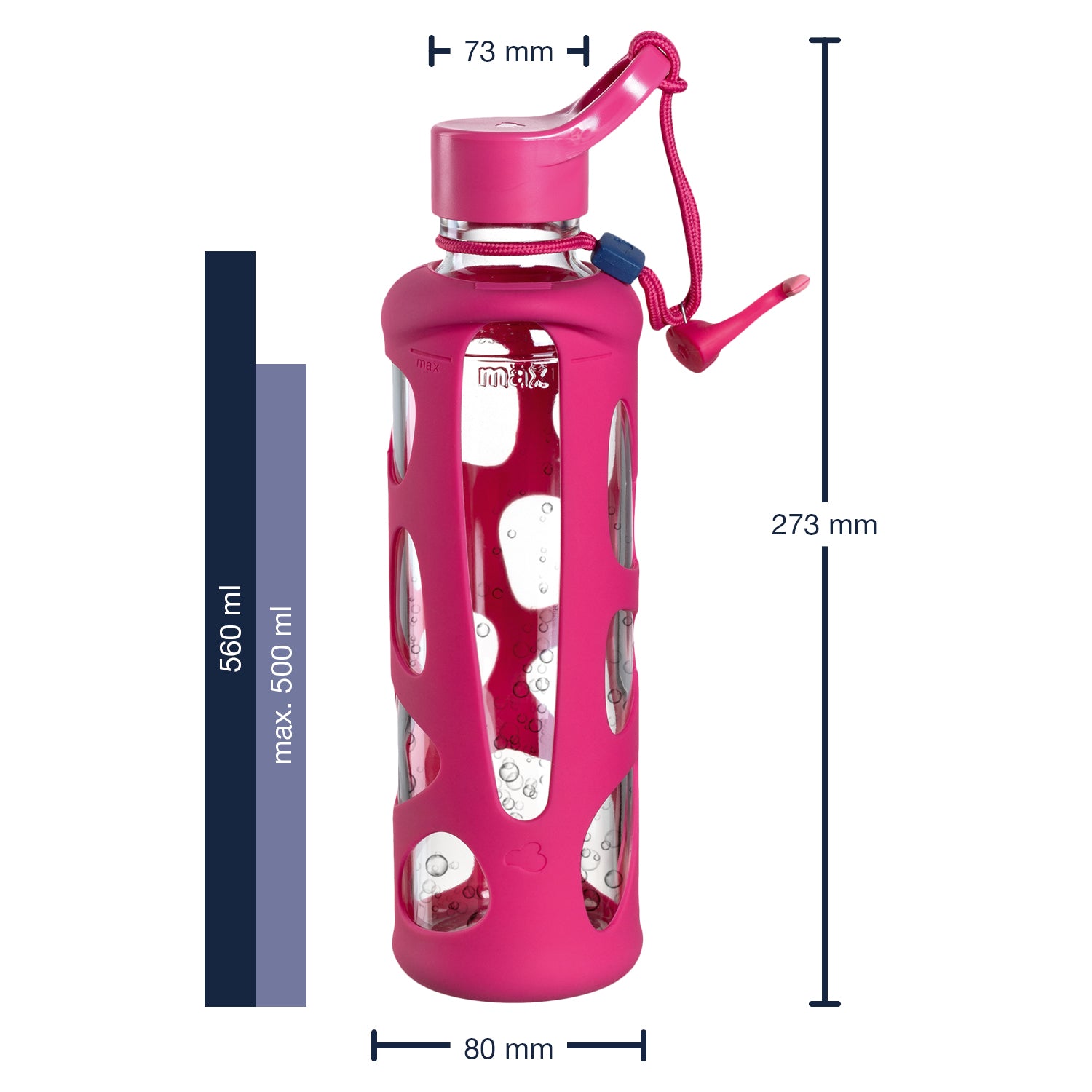 Trinkflasche BAMBINI 500 ml pink Flamingo