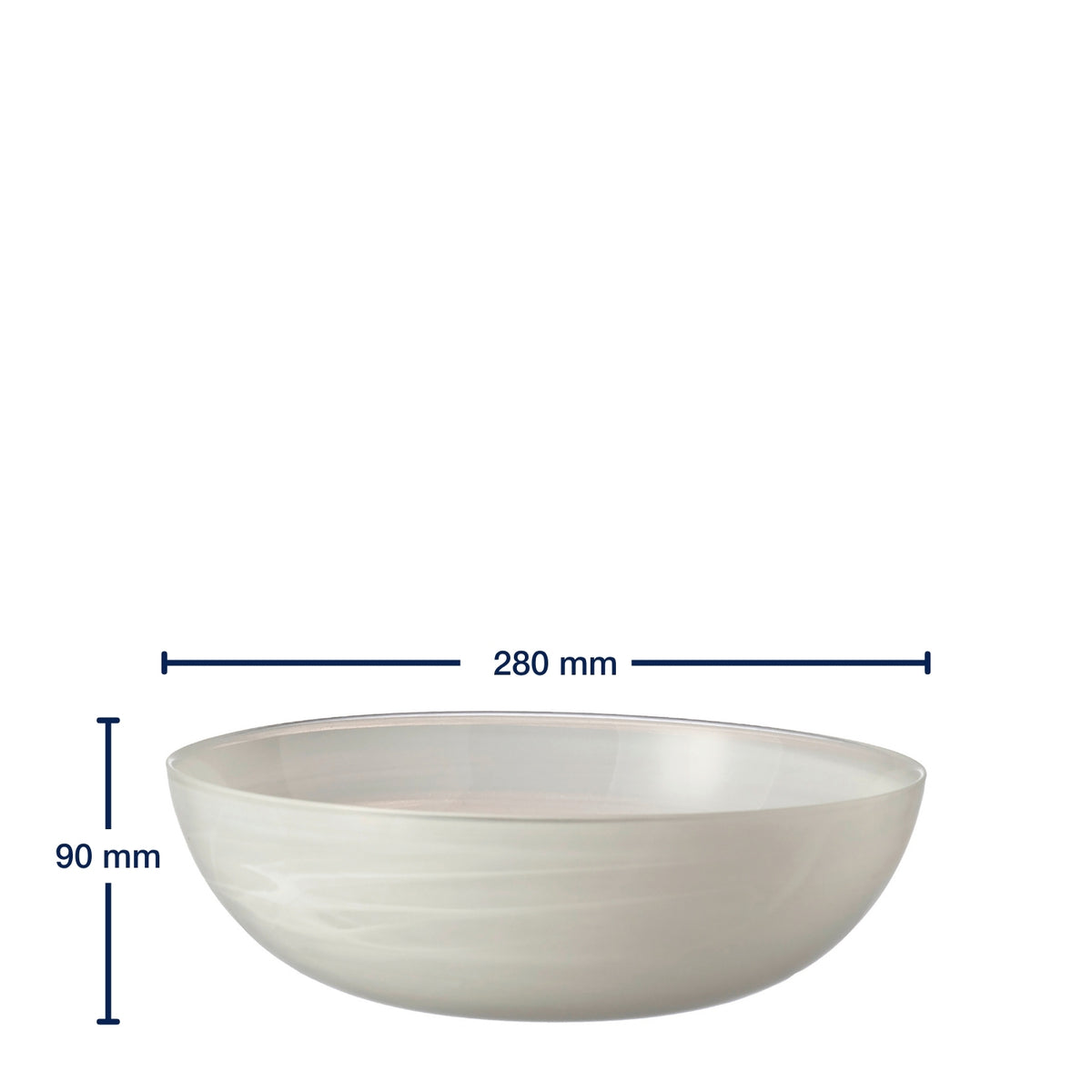 Massangaben zu Schale ALABASTRO 28 cm weiß