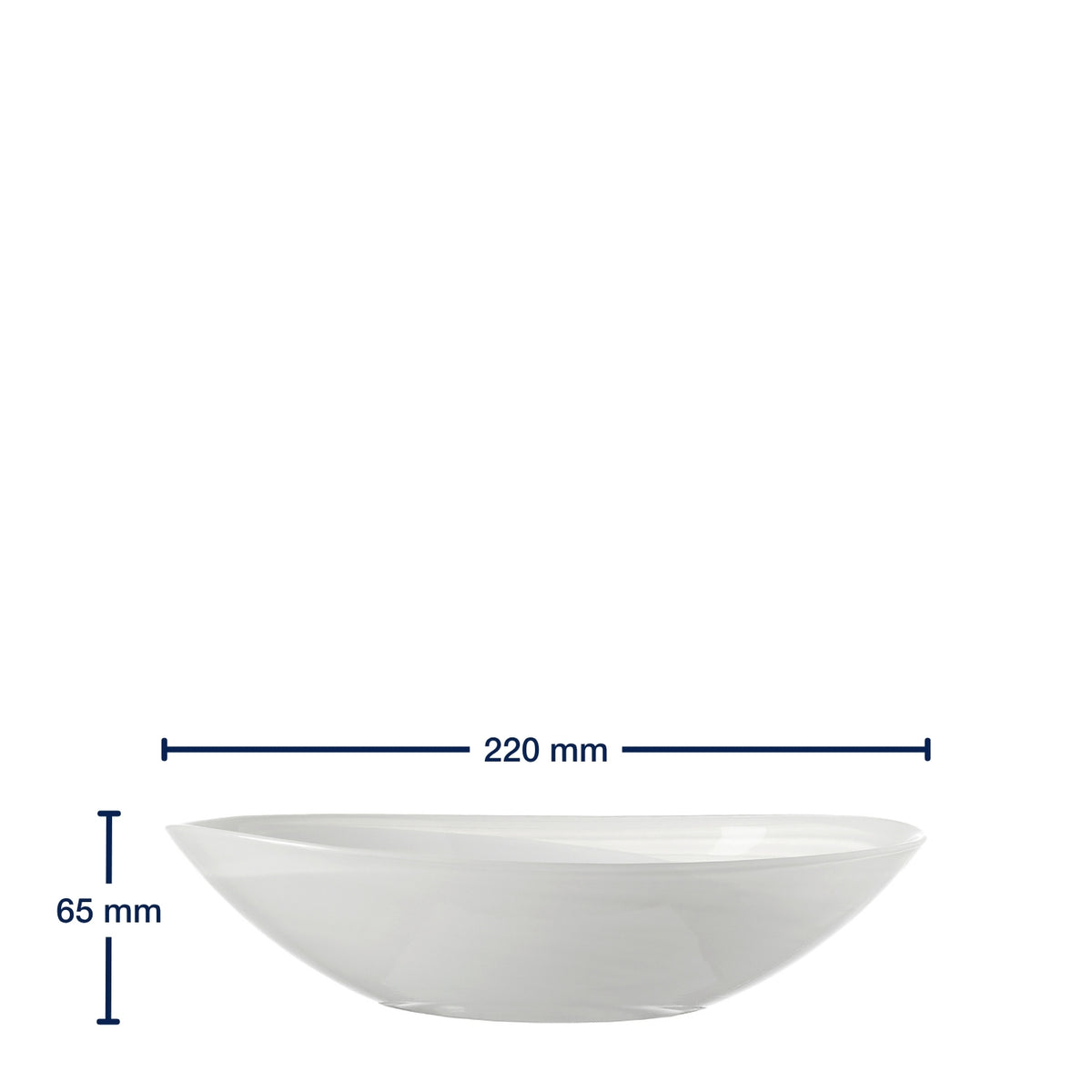 Massangaben zu Schale ALABASTRO 22 cm weiß oval