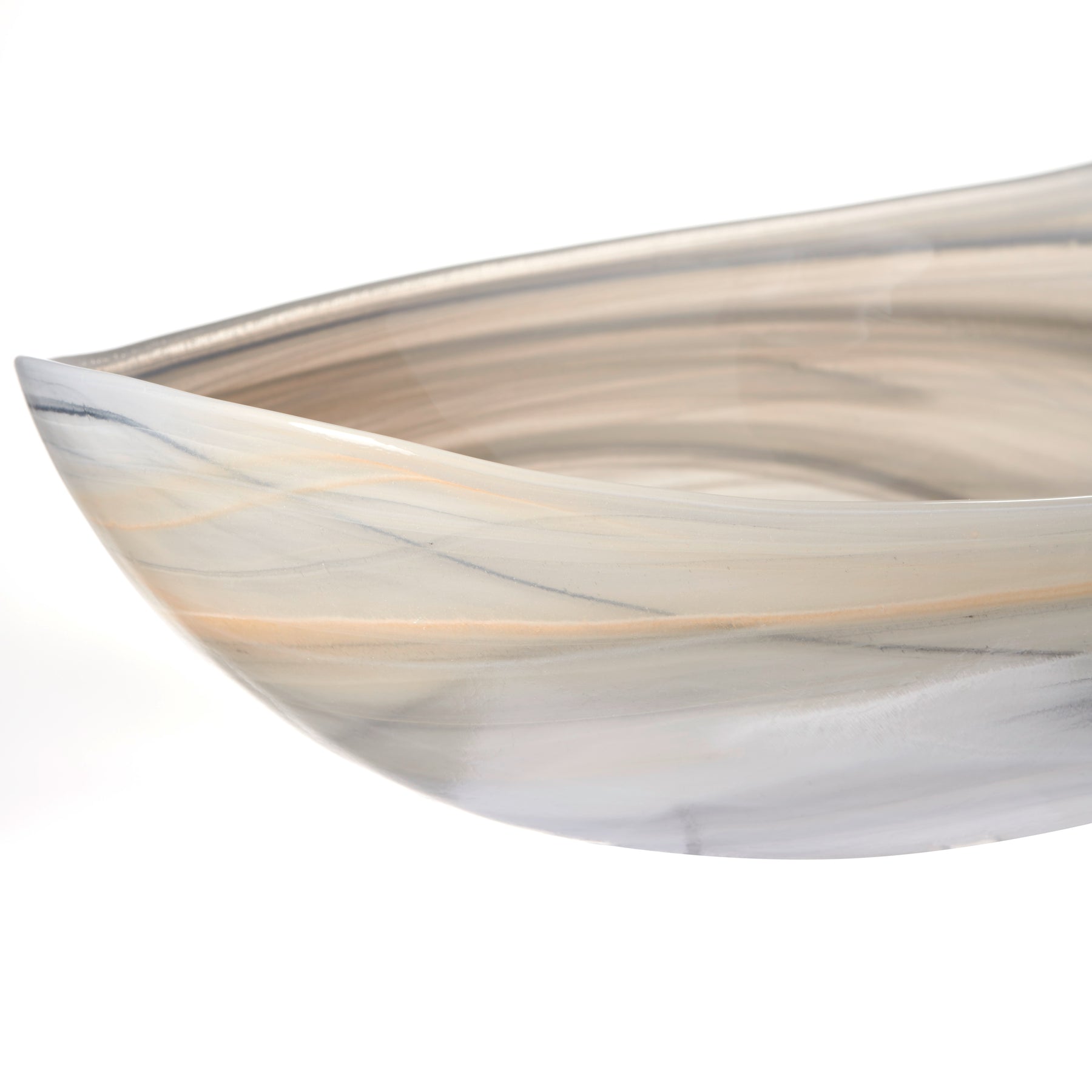 Schale ALABASTRO 32 cm beige oval