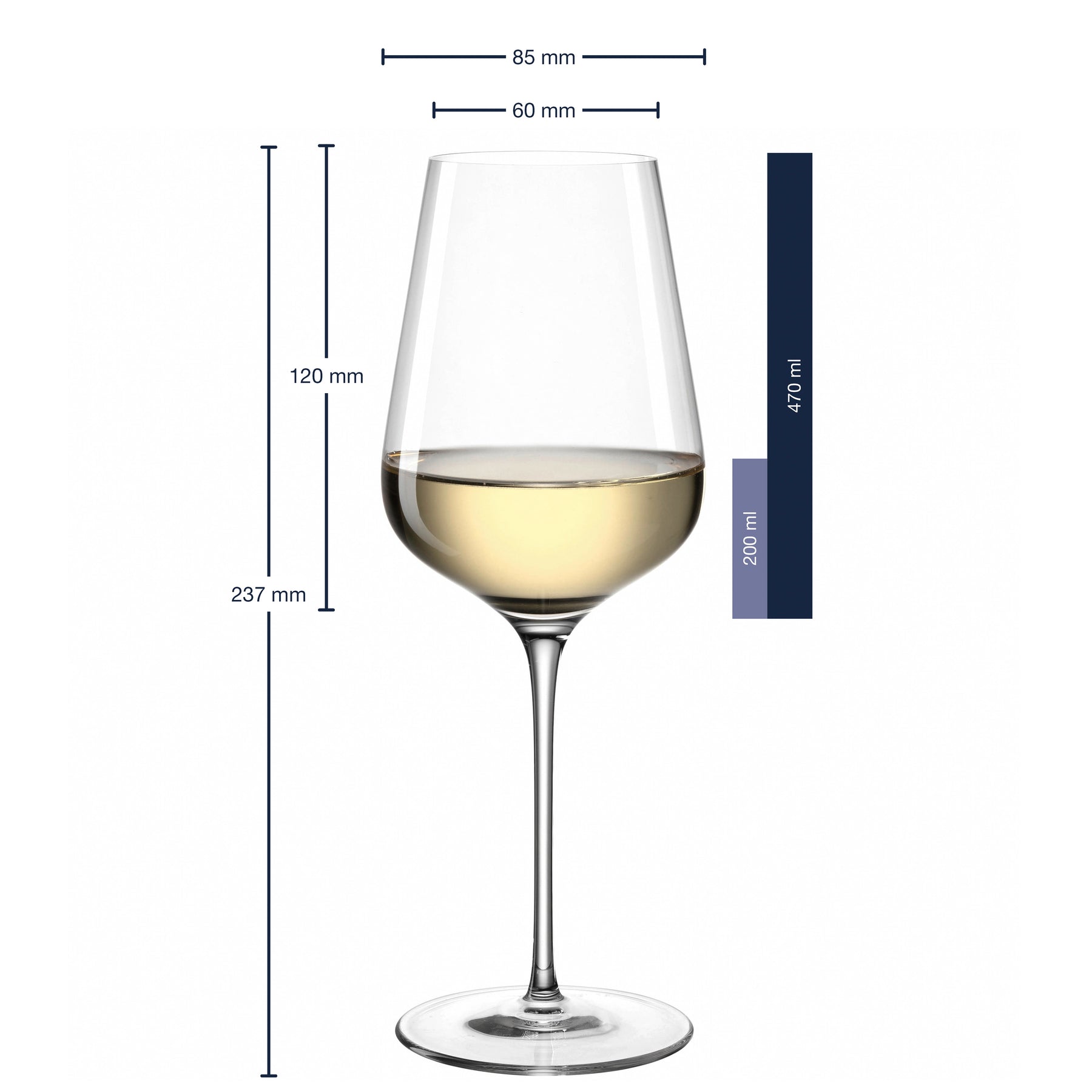 Weißweinglas BRUNELLI 580 ml mit persönlicher Gravur