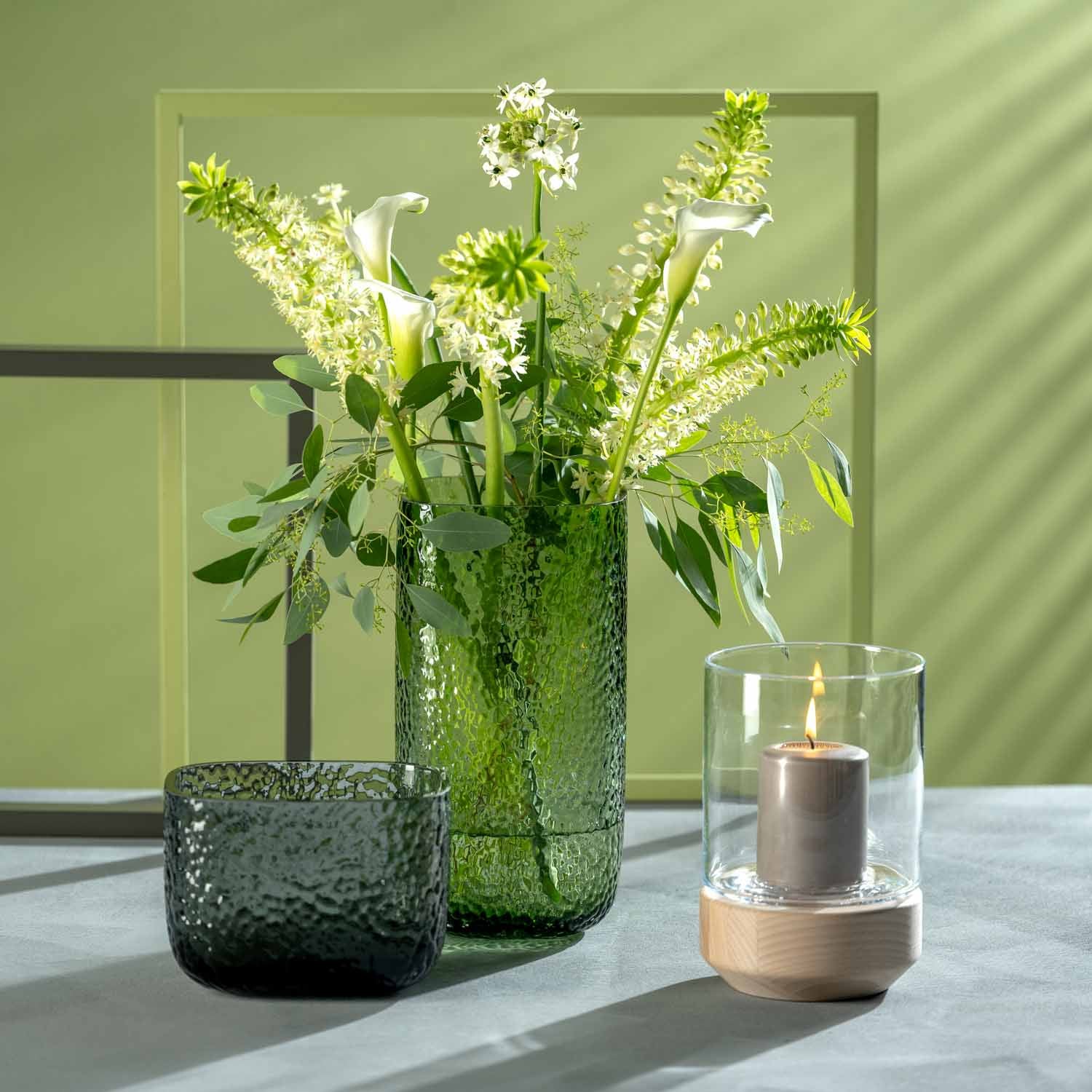 Vase MARTELLO 29 cm grün