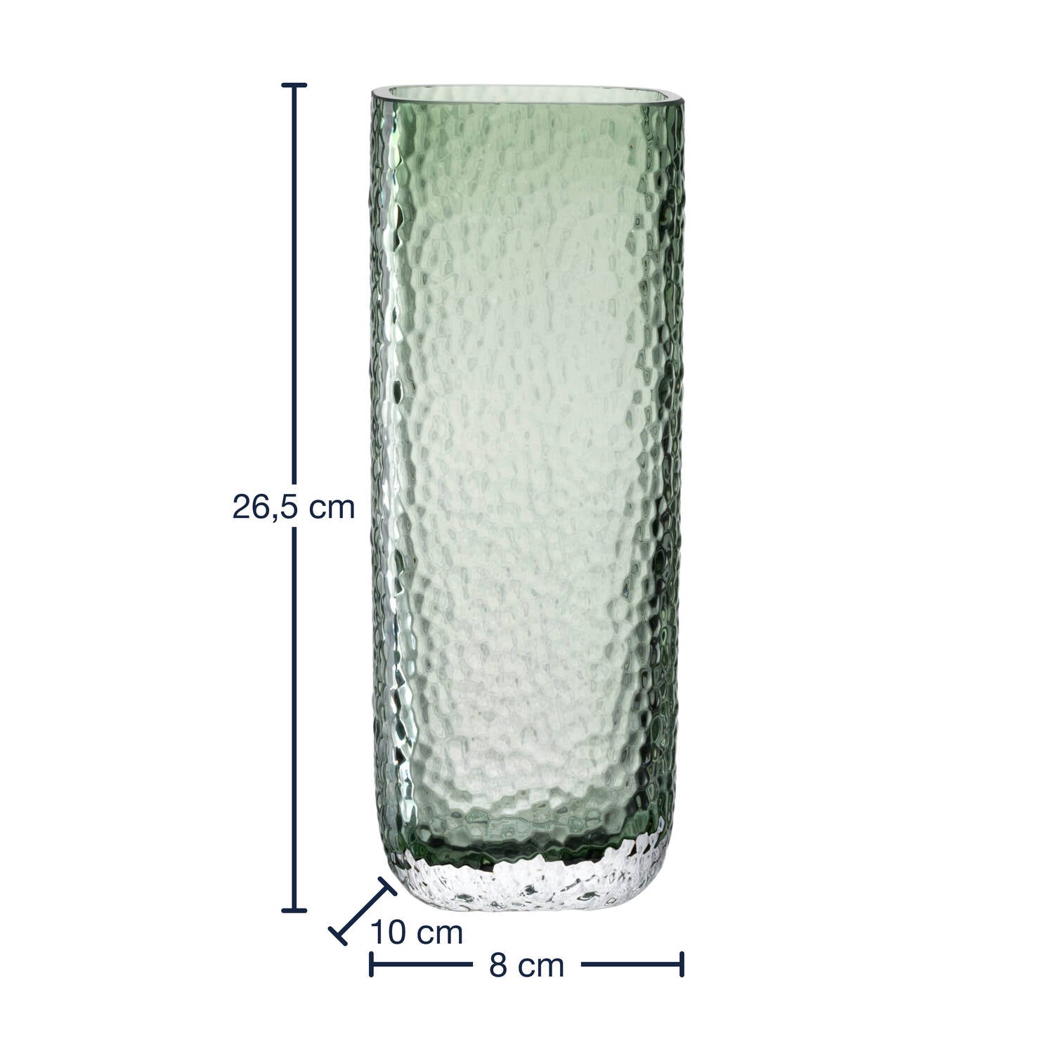 Vase MARTELLO 27 cm grün