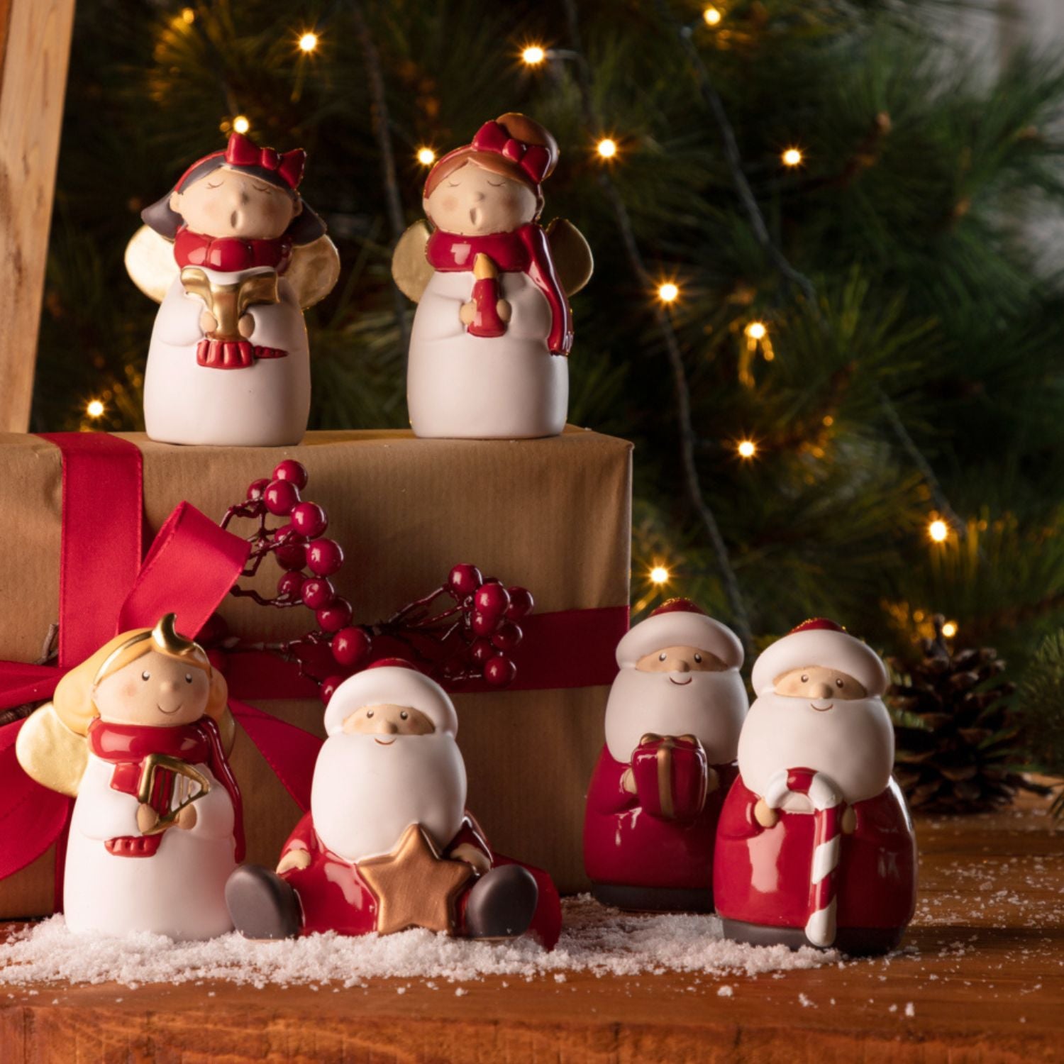 Engel/Nikoläuse NATALE 10 cm 6er-Set