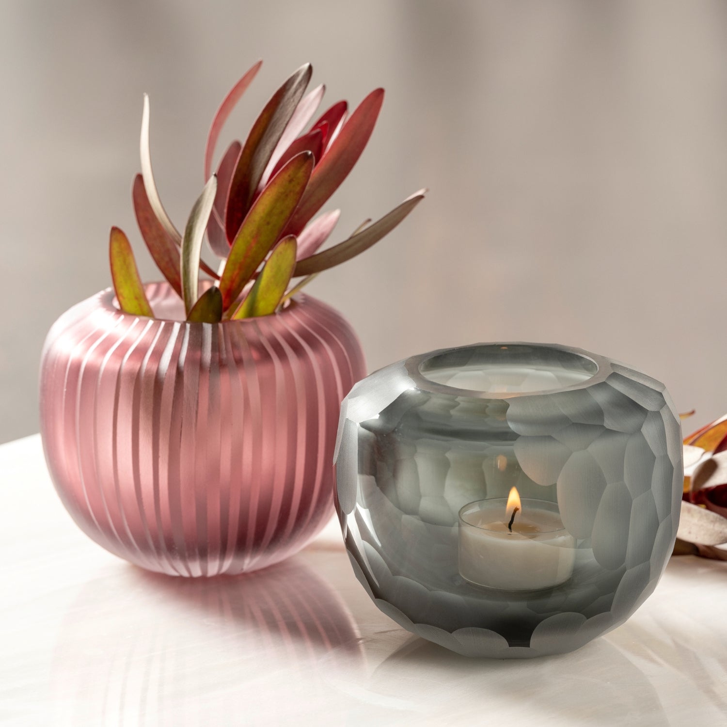 Vase BELLAGIO 9 cm anthrazit