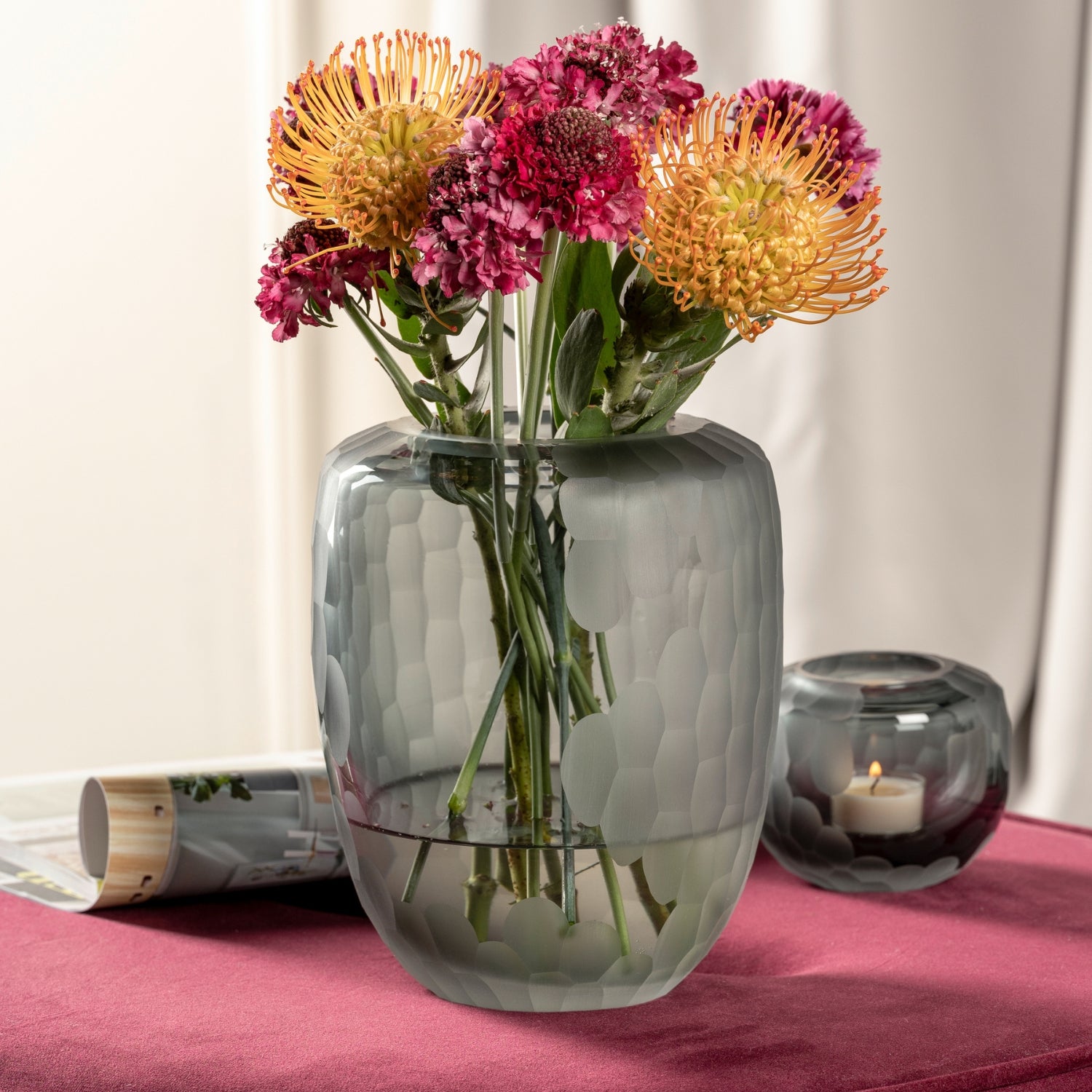 Vase BELLAGIO 9 cm anthrazit
