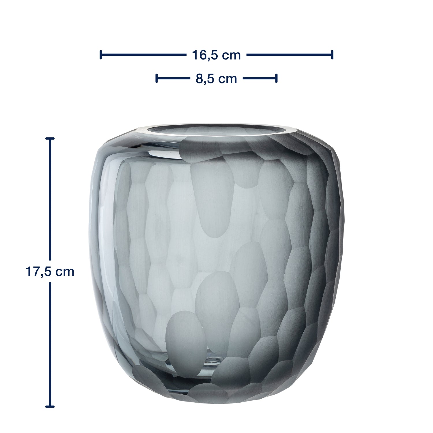 Vase BELLAGIO 18 cm anthrazit