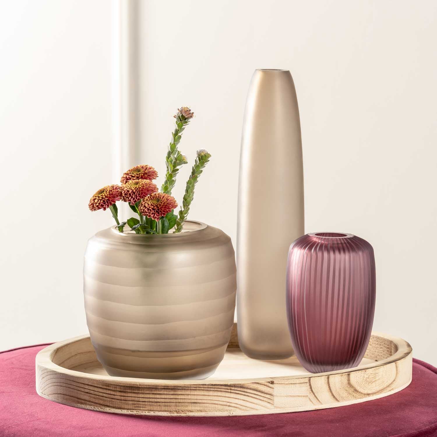 Vase BELLAGIO 18 cm beige