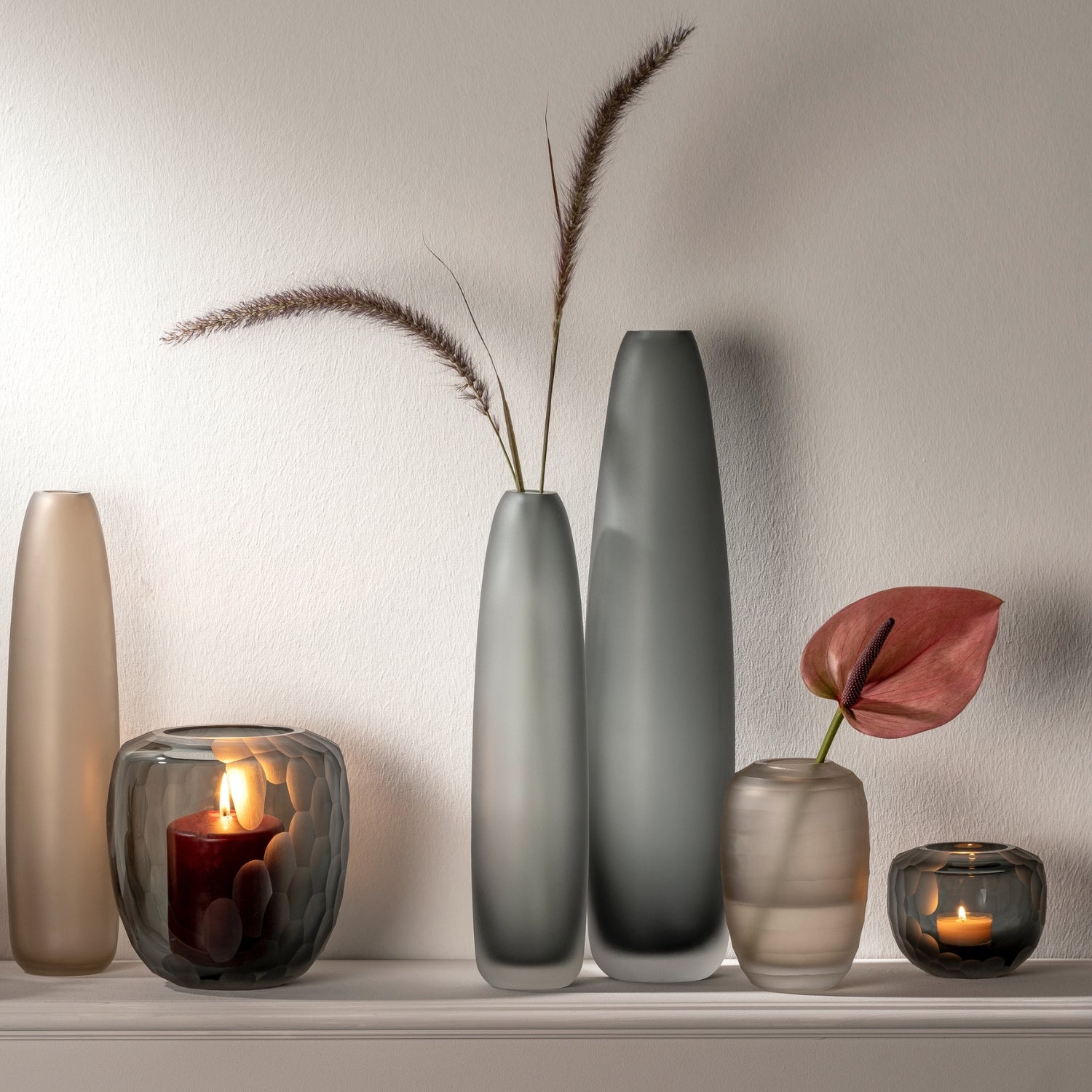Bodenvase BELLAGIO 45 cm anthrazit