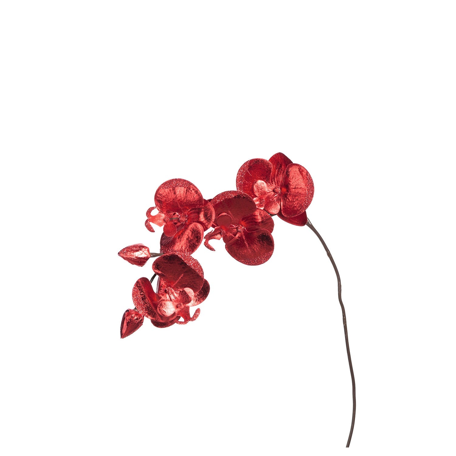 Orchidee FIORE 85 cm rot glänzend