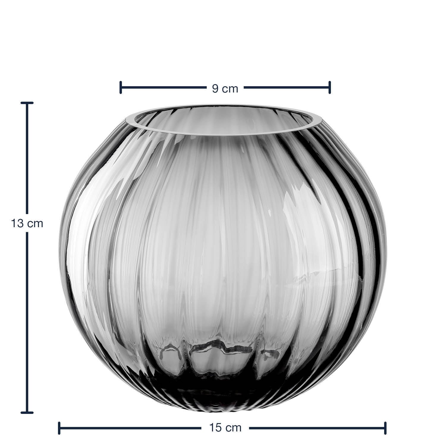 Kugelvase POESIA 13 cm grau