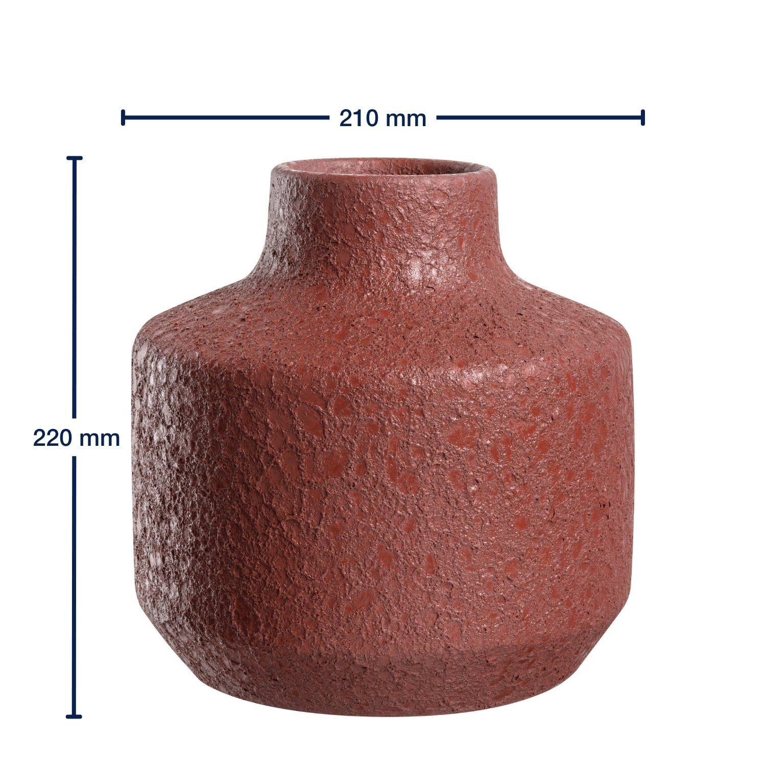 Keramikvase AUTENTICO 22 cm rot