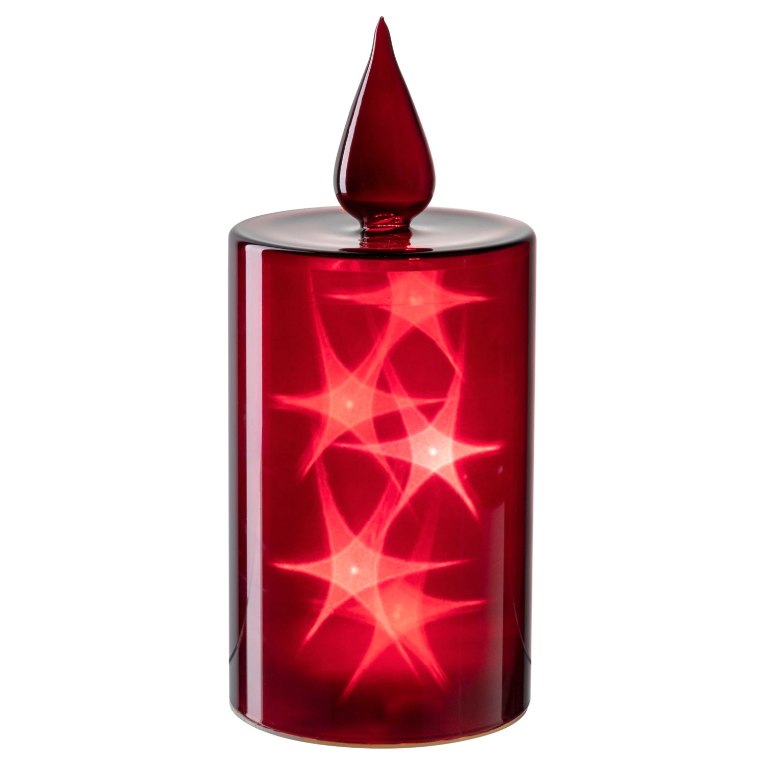LED Kerze 21cm rot mit Timer AUTENTICO
